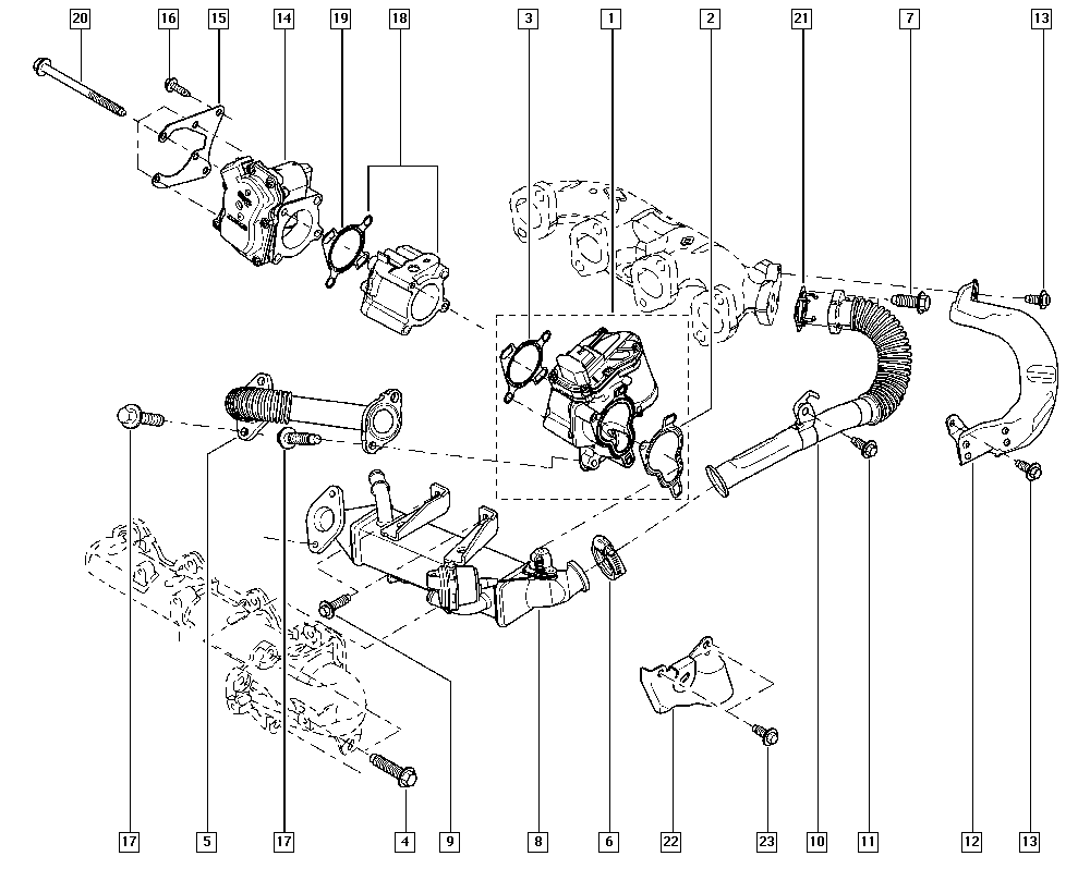 NISSAN 147105543R - Клапан повернення ОГ avtolavka.club