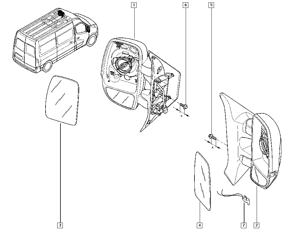 Opel 963016903R - Зовнішнє дзеркало avtolavka.club