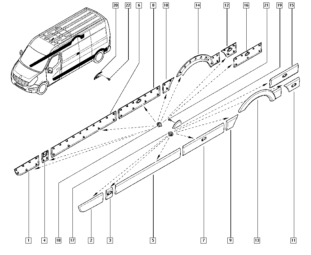 RENAULT 768F20003R - Облицювання / захисна накладка, боковина avtolavka.club