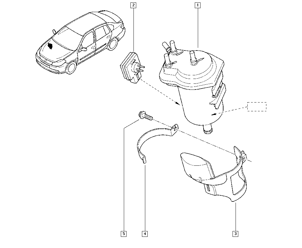 RENAULT 82 00 458 337 - Паливний фільтр avtolavka.club