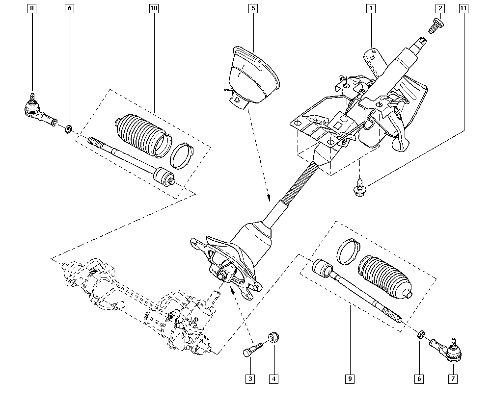 RENAULT 77 01 472 734 - Осьовий шарнір, рульова тяга avtolavka.club