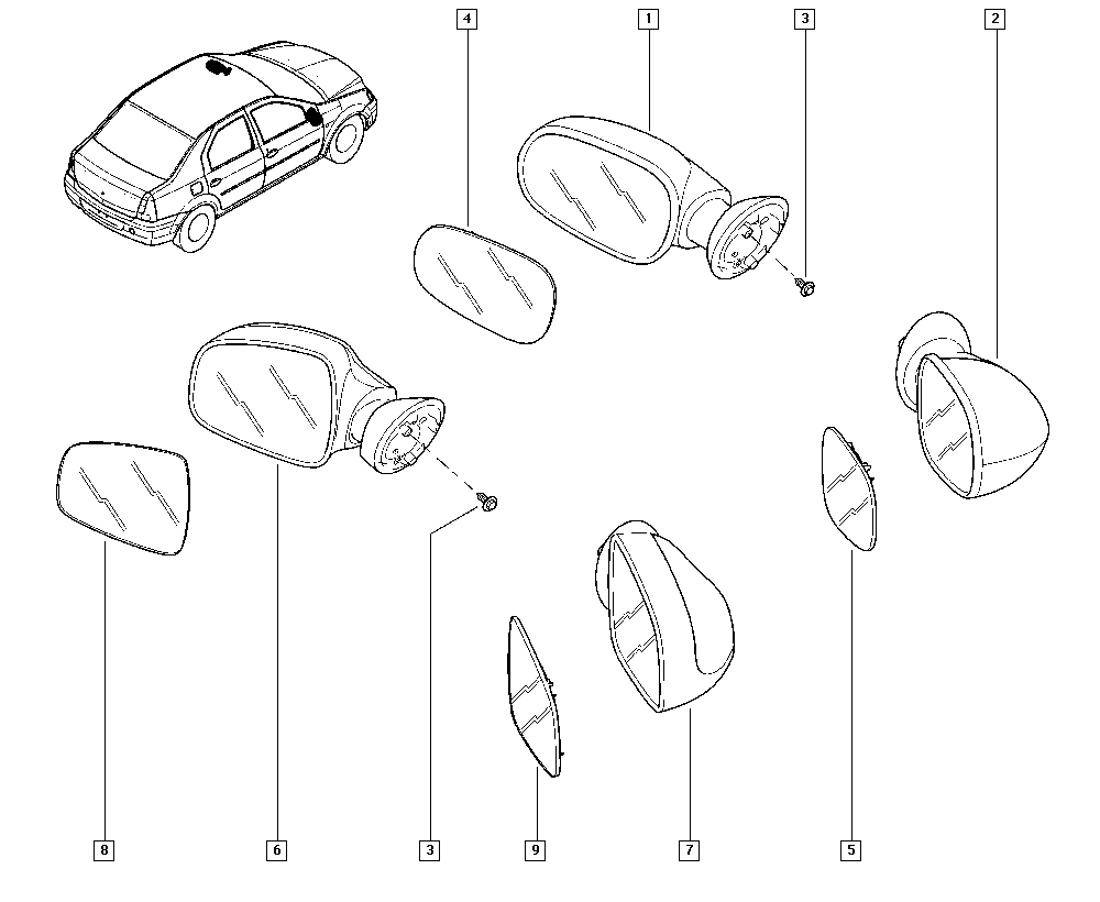 RENAULT 963025718R - Зовнішнє дзеркало avtolavka.club