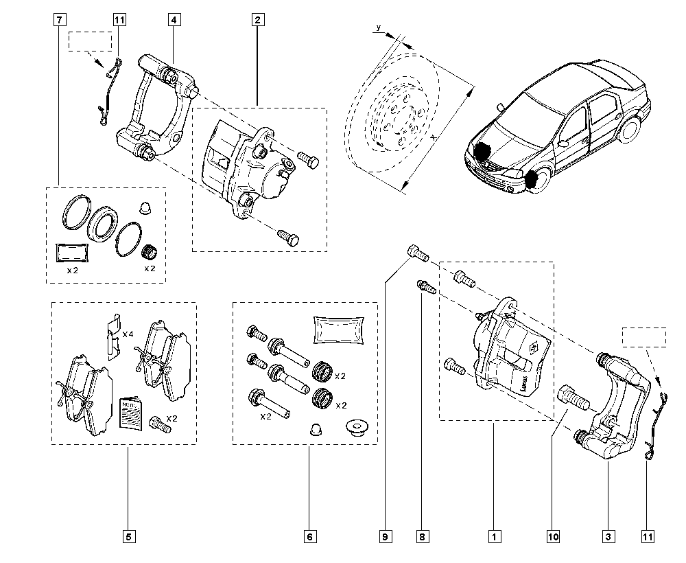 DACIA 7701059398 - Комплект направляючої гільзи avtolavka.club