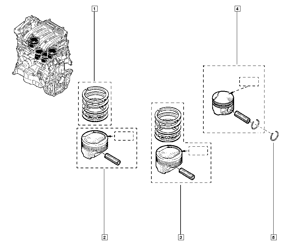 RENAULT 7701474857 - Комплект поршневих кілець avtolavka.club