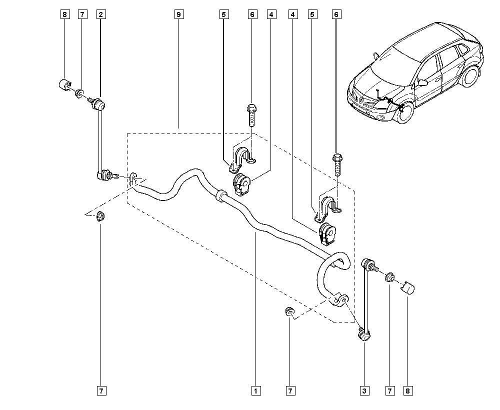 RENAULT 54 61 84C B0A - Тяга / стійка, стабілізатор avtolavka.club