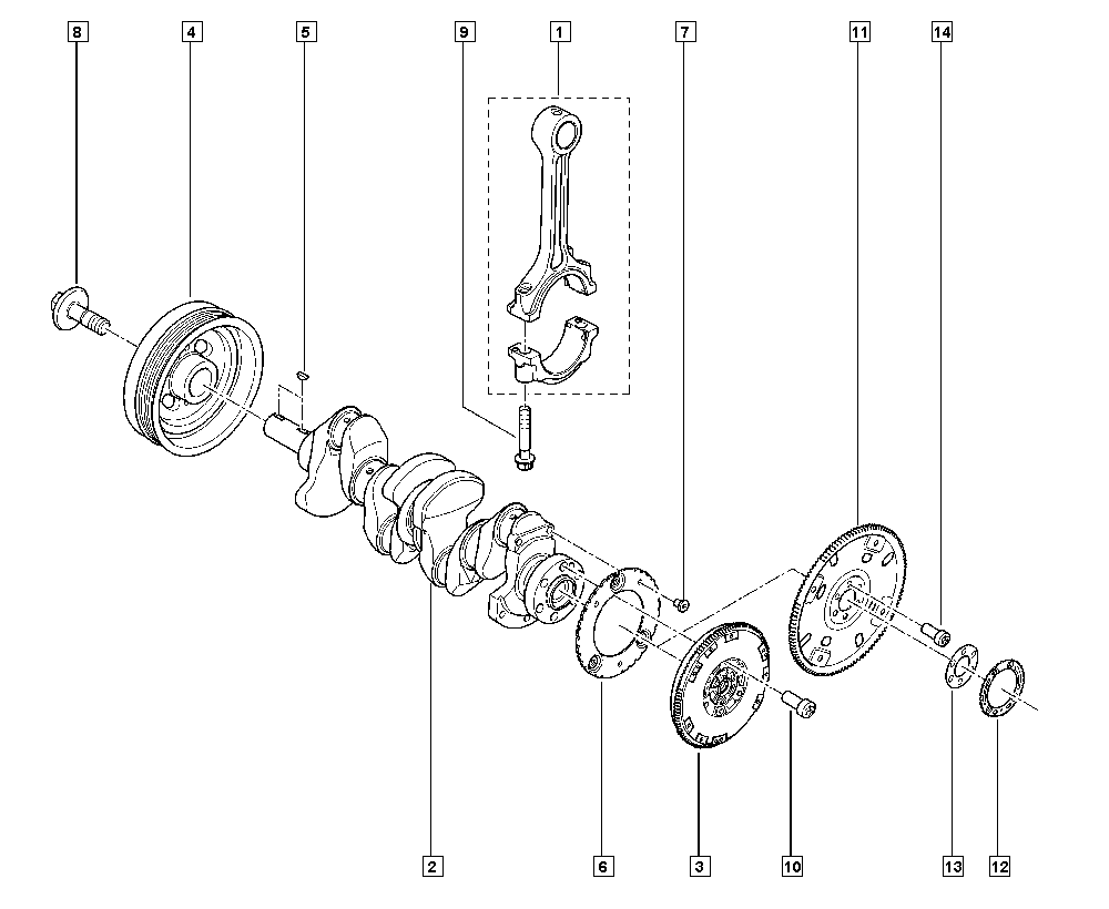 NISSAN 12303-3TA0C - Ремінний шків, колінчастий вал avtolavka.club