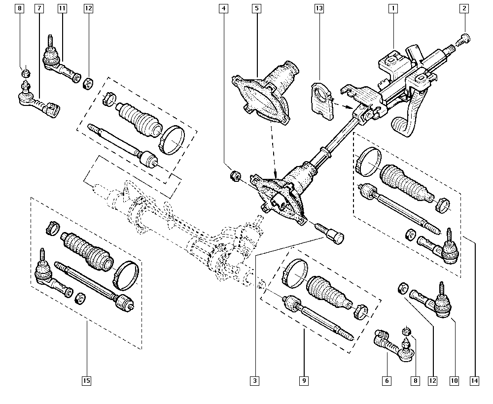 NISSAN 7701047813 - Наконечник рульової тяги, кульовий шарнір avtolavka.club