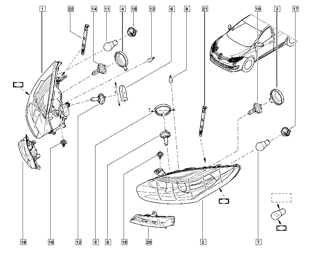 RENAULT 77 01 057 737 - Лампа розжарювання, фара денного освітлення avtolavka.club