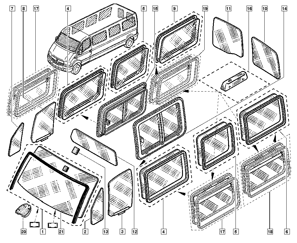 RENAULT 7700351157 - Вітрове скло avtolavka.club