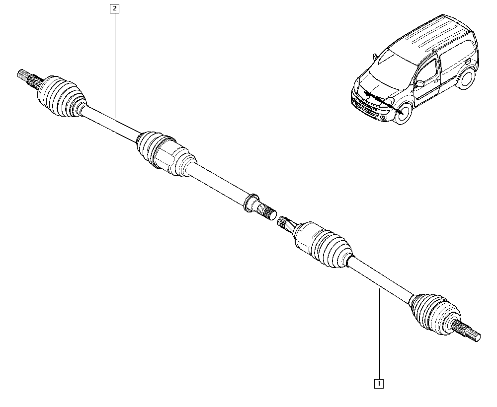 RENAULT 8200687739 - Приводний вал avtolavka.club