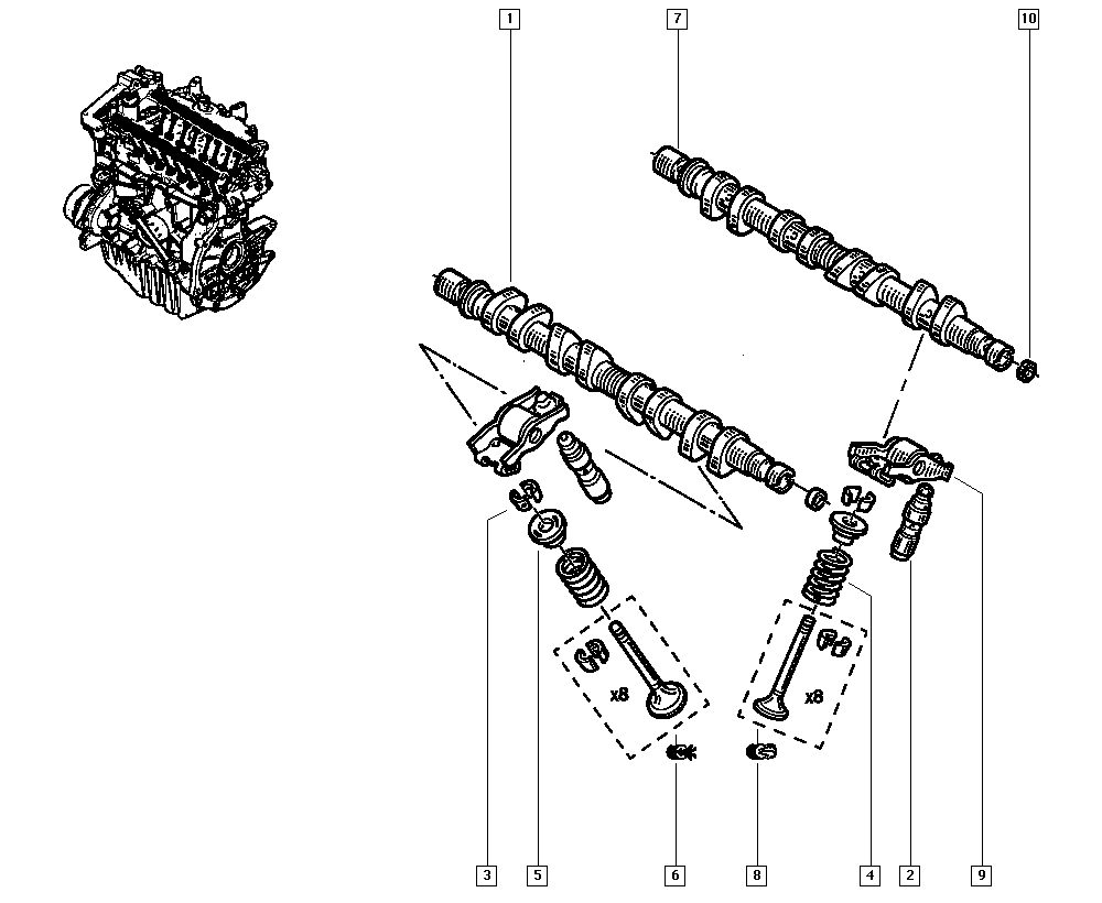 RENAULT 77 00 107 555 - Штовхач, гидрокомпенсатор avtolavka.club