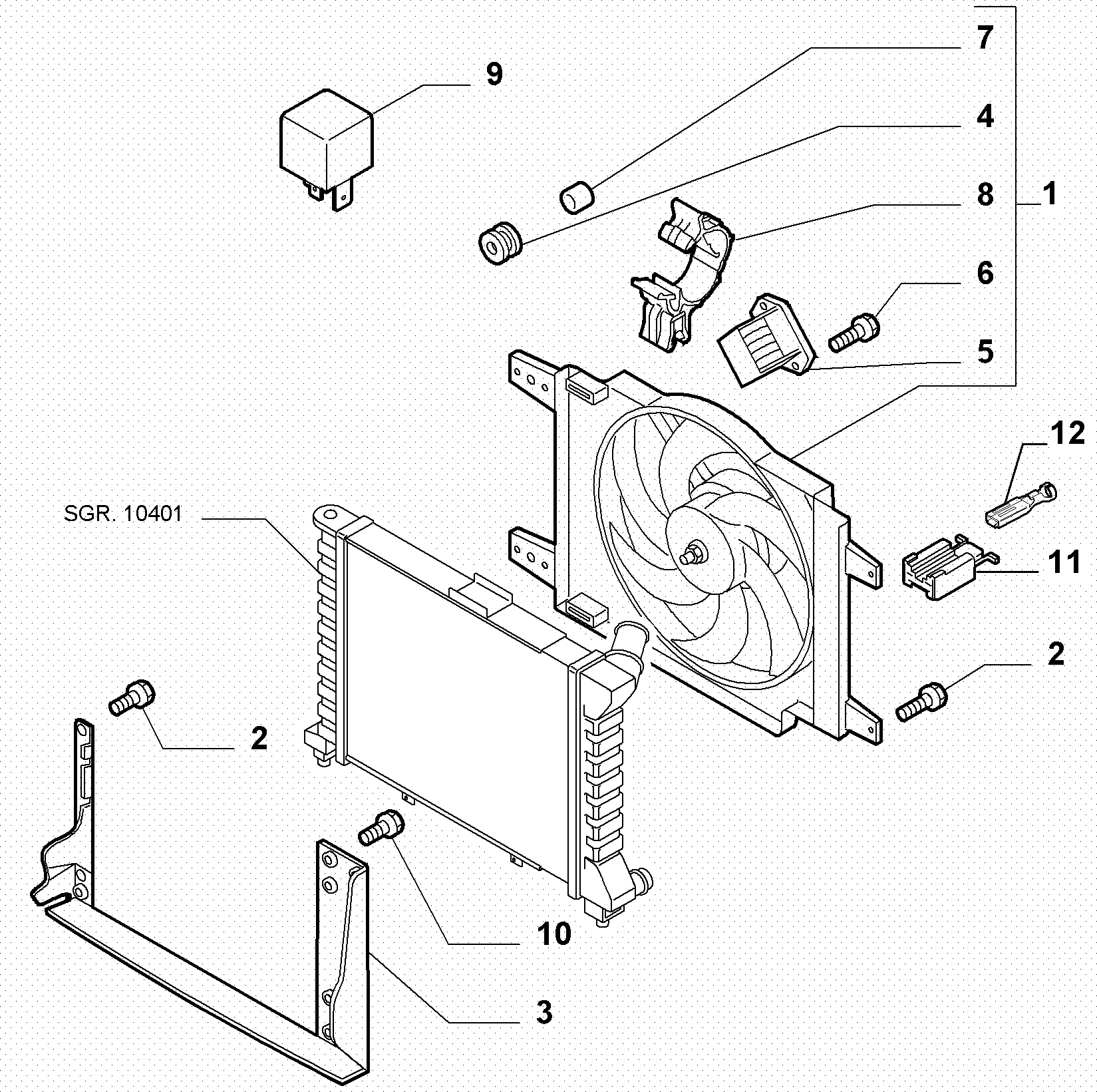 Alfarome/Fiat/Lanci 60693177 - Вентилятор, охолодження двигуна avtolavka.club