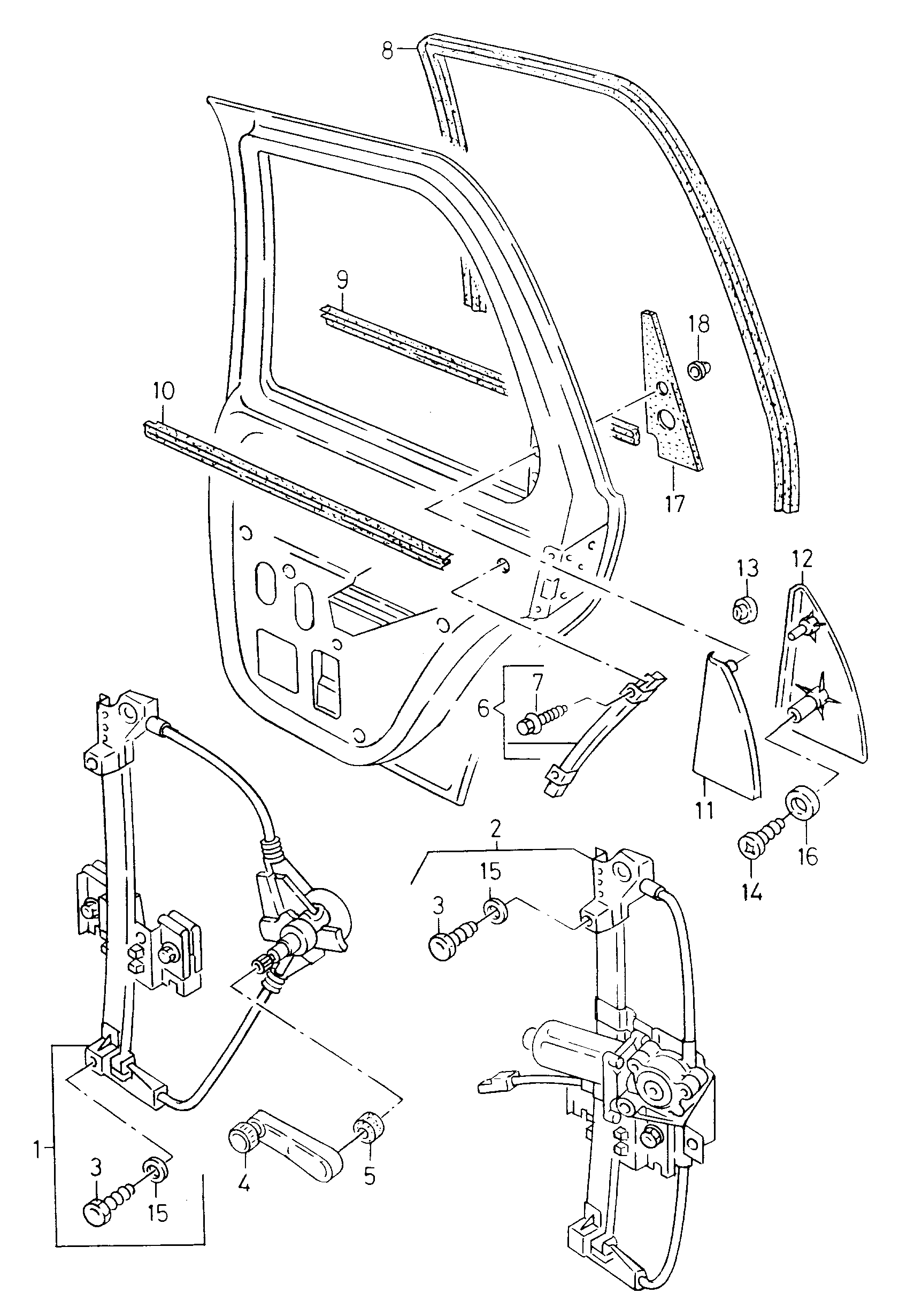 VAG 6K4 839 401 F - Ремкомплект, підйомний механізм скла avtolavka.club