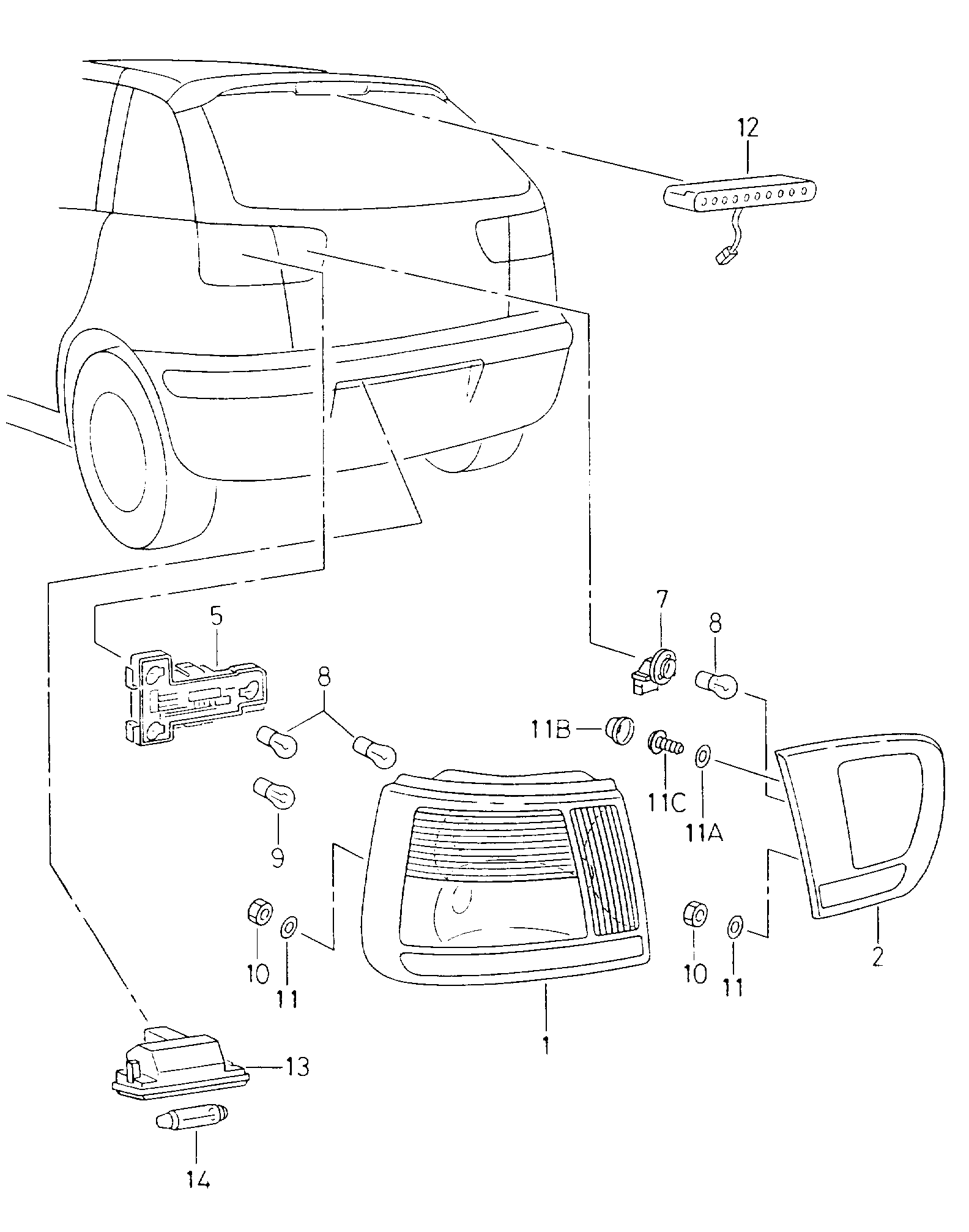 Seat 5P0943021 - Ліхтар освітлення номерного знака avtolavka.club