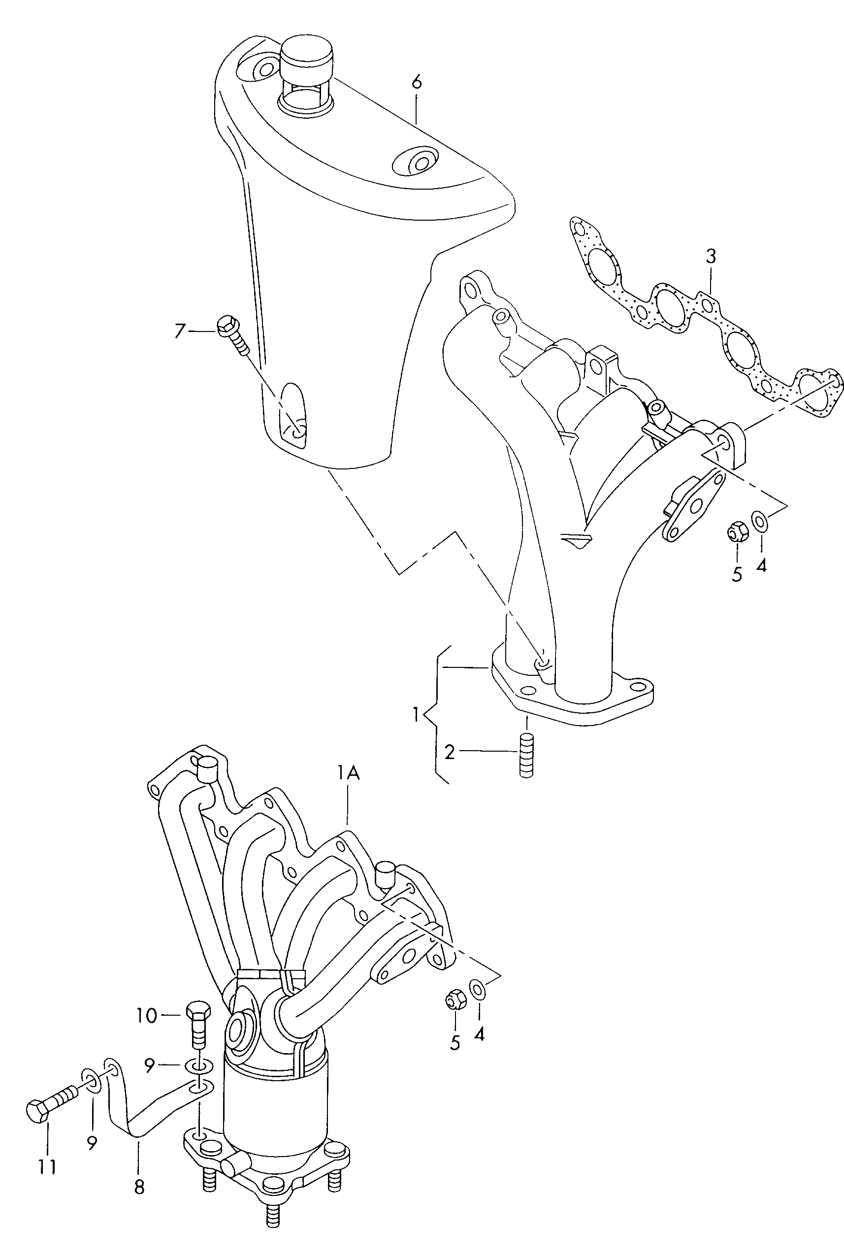 Seat 030253031AC - Колектор, система випуску avtolavka.club