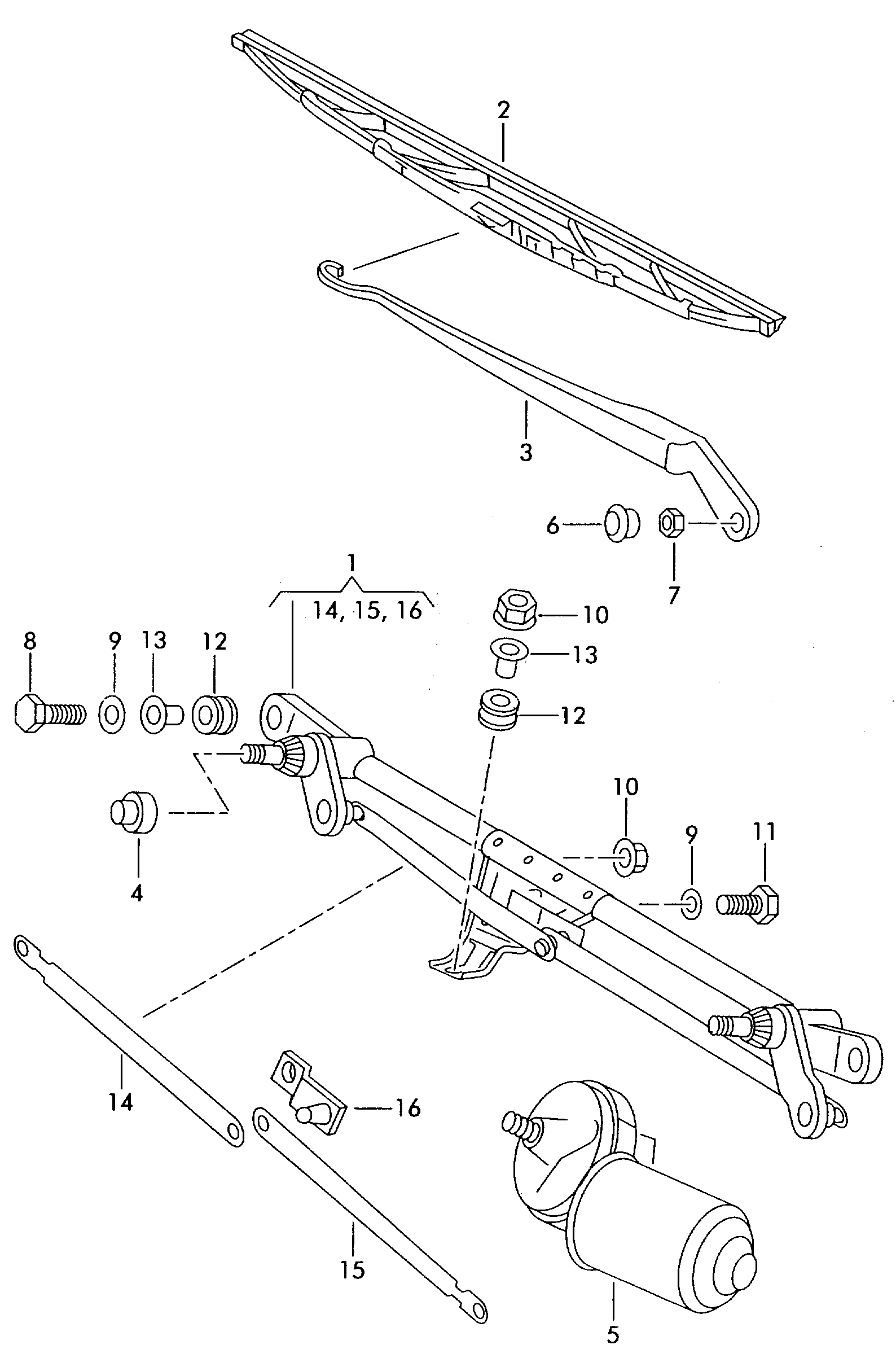 AUDI 6K1955313C - Система тяг і важелів приводу склоочисника avtolavka.club