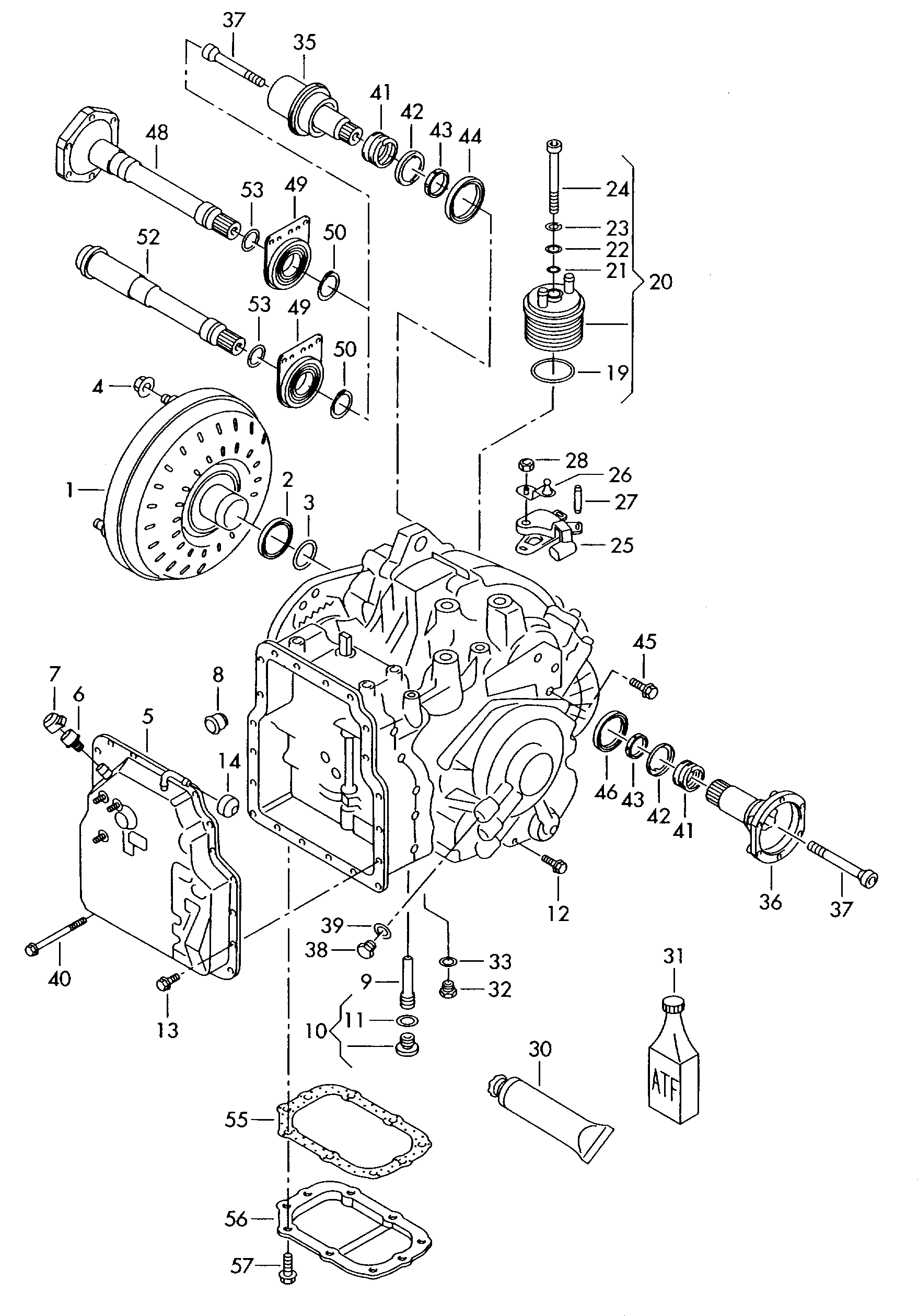 VW 02G 409 335 B - Підшипник, приводний вал avtolavka.club