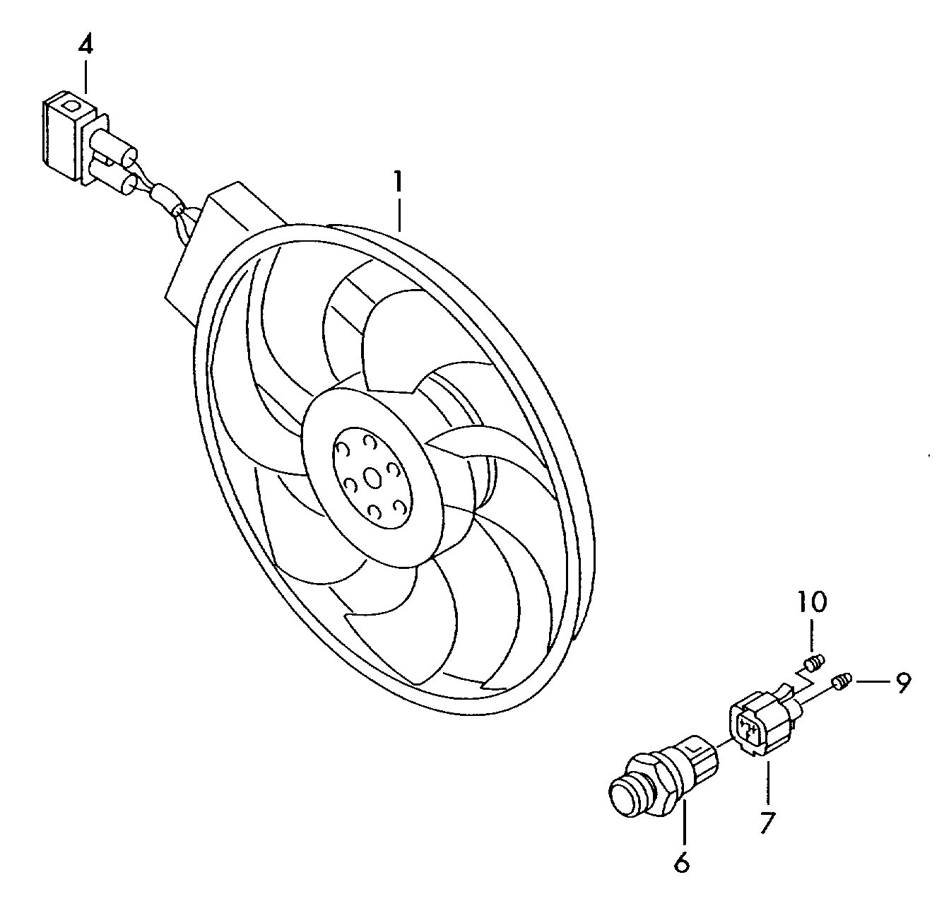 VW 7M3959455A - Вентилятор, охолодження двигуна avtolavka.club