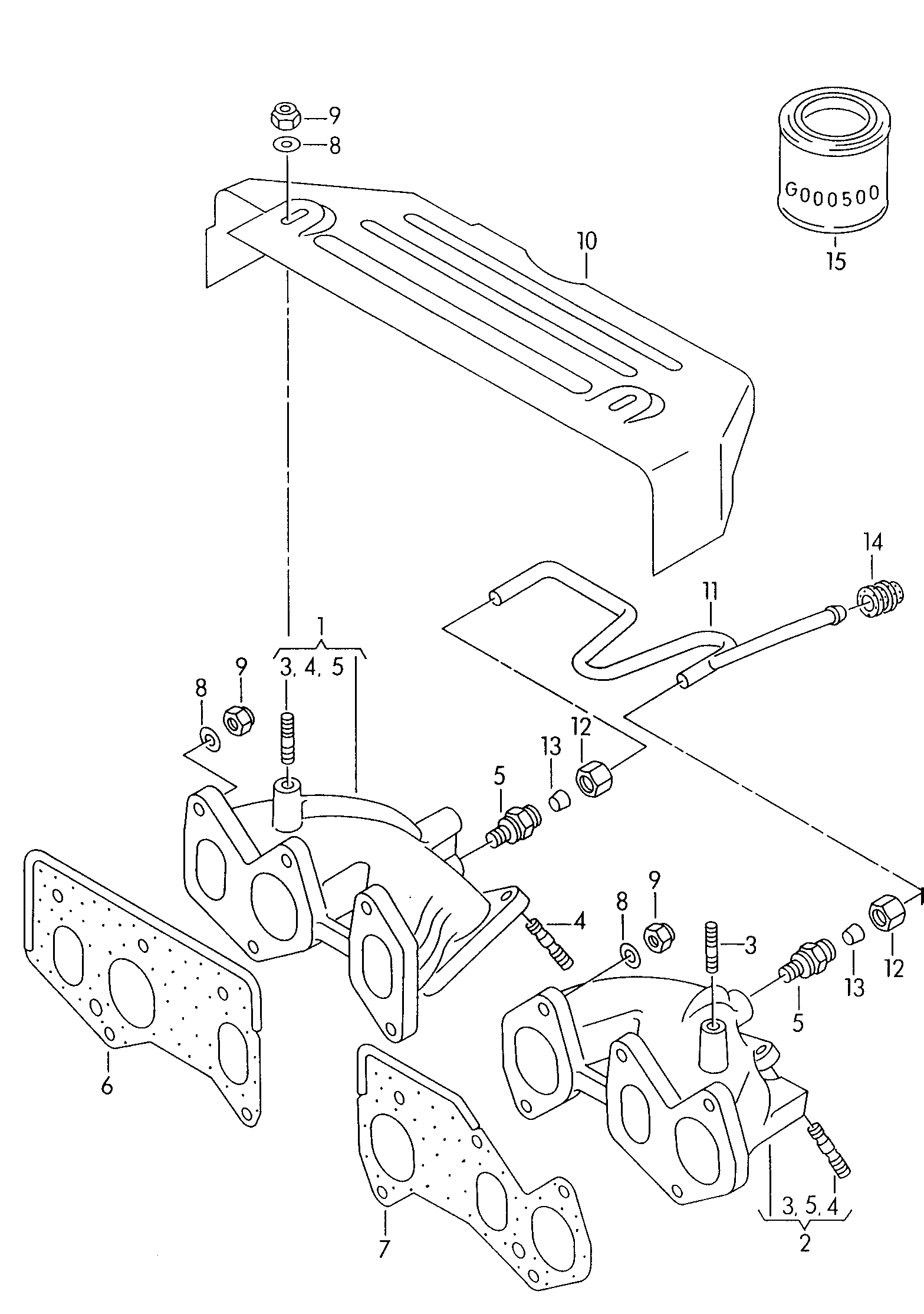 VAG 022253050C - Прокладка, випускний колектор avtolavka.club