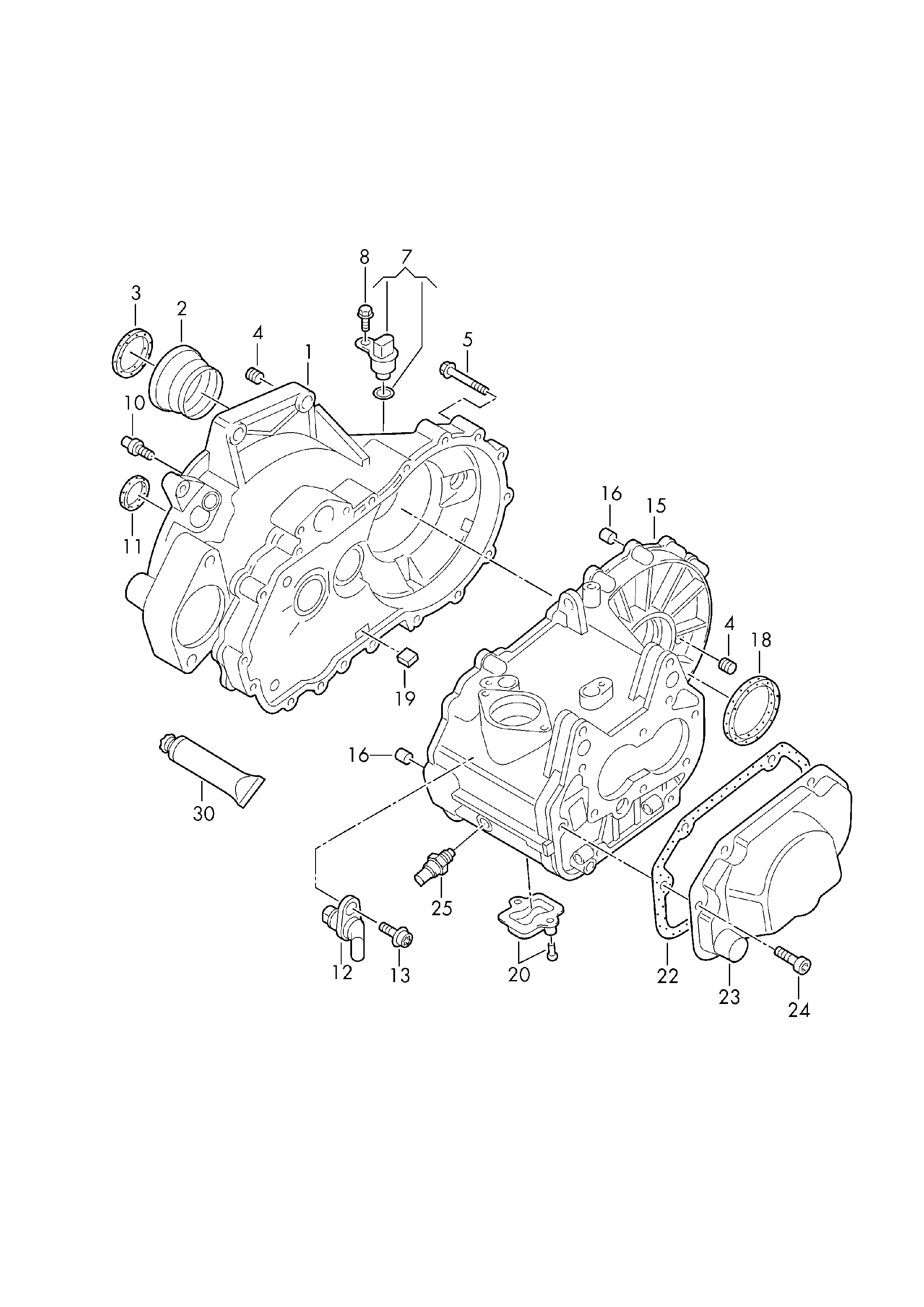 VW 0AF301107C - Кришка, корпус зчеплення avtolavka.club