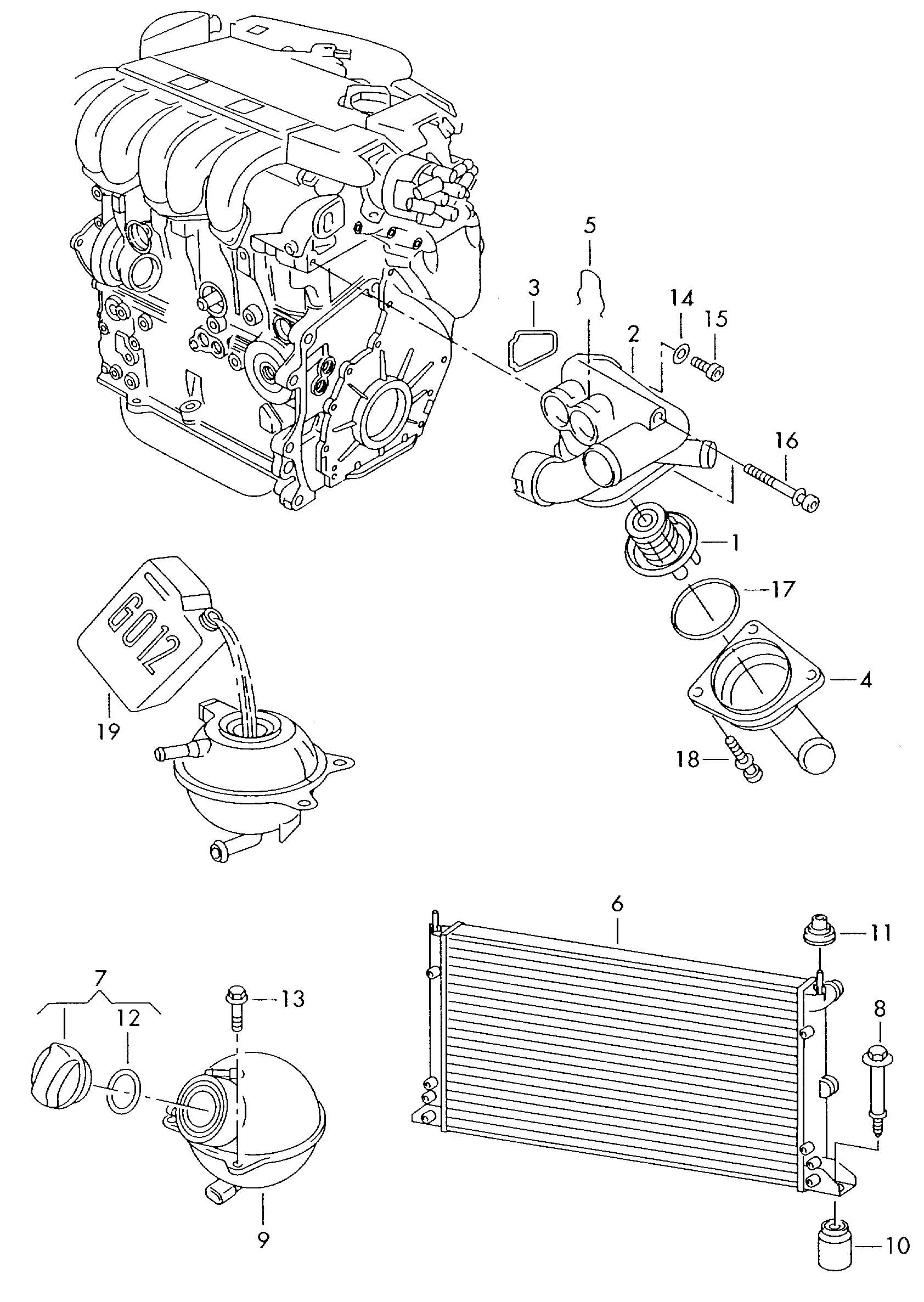 VW 021121121D - Фланець охолоджуючої рідини avtolavka.club