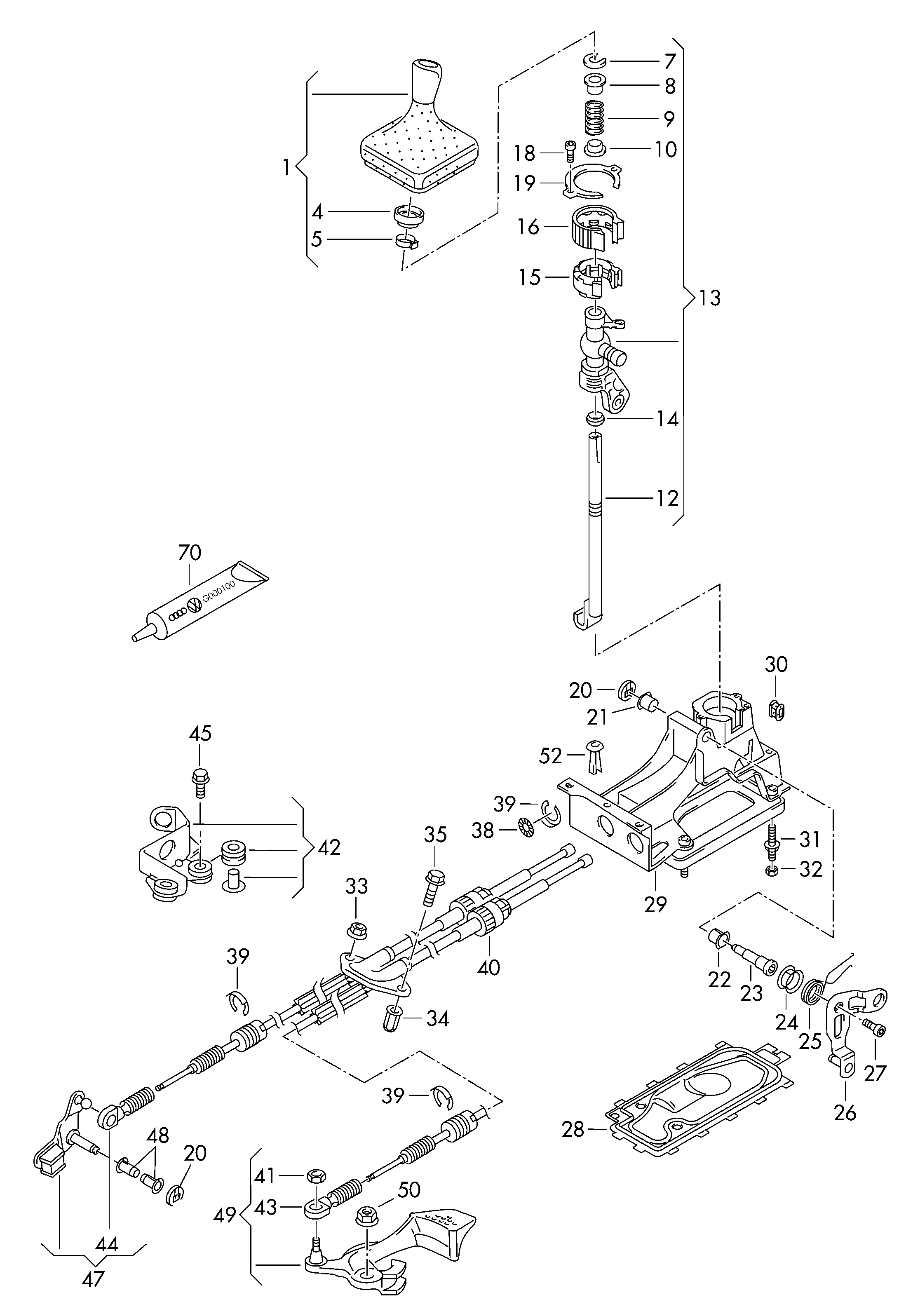 Seat 7M3711874D - Трос, ступінчаста коробка передач avtolavka.club