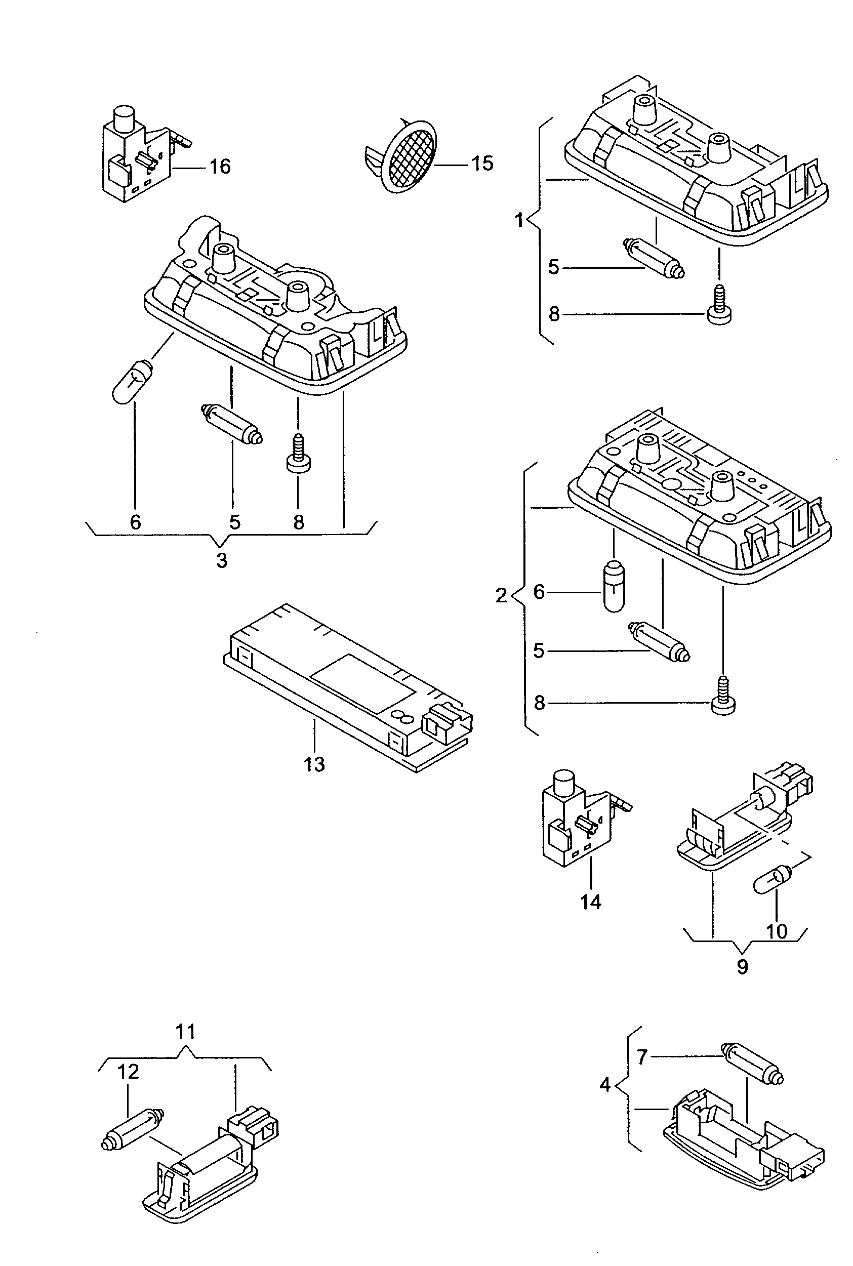 VW 7L6 947 101 A - Ліхтар освітлення номерного знака avtolavka.club