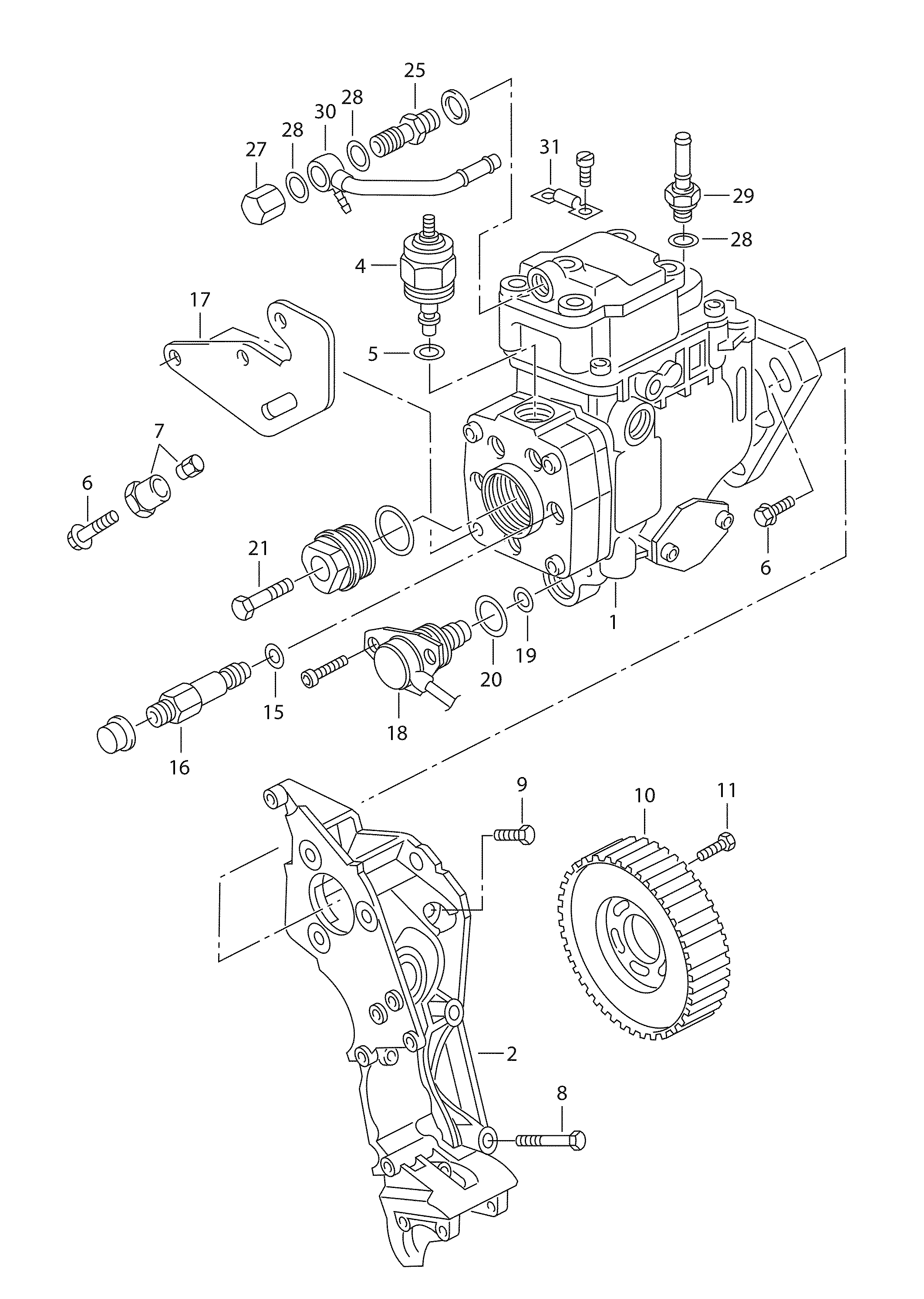 AUDI 038 130 107KX - Паливний насос високого тиску, ТНВТ avtolavka.club