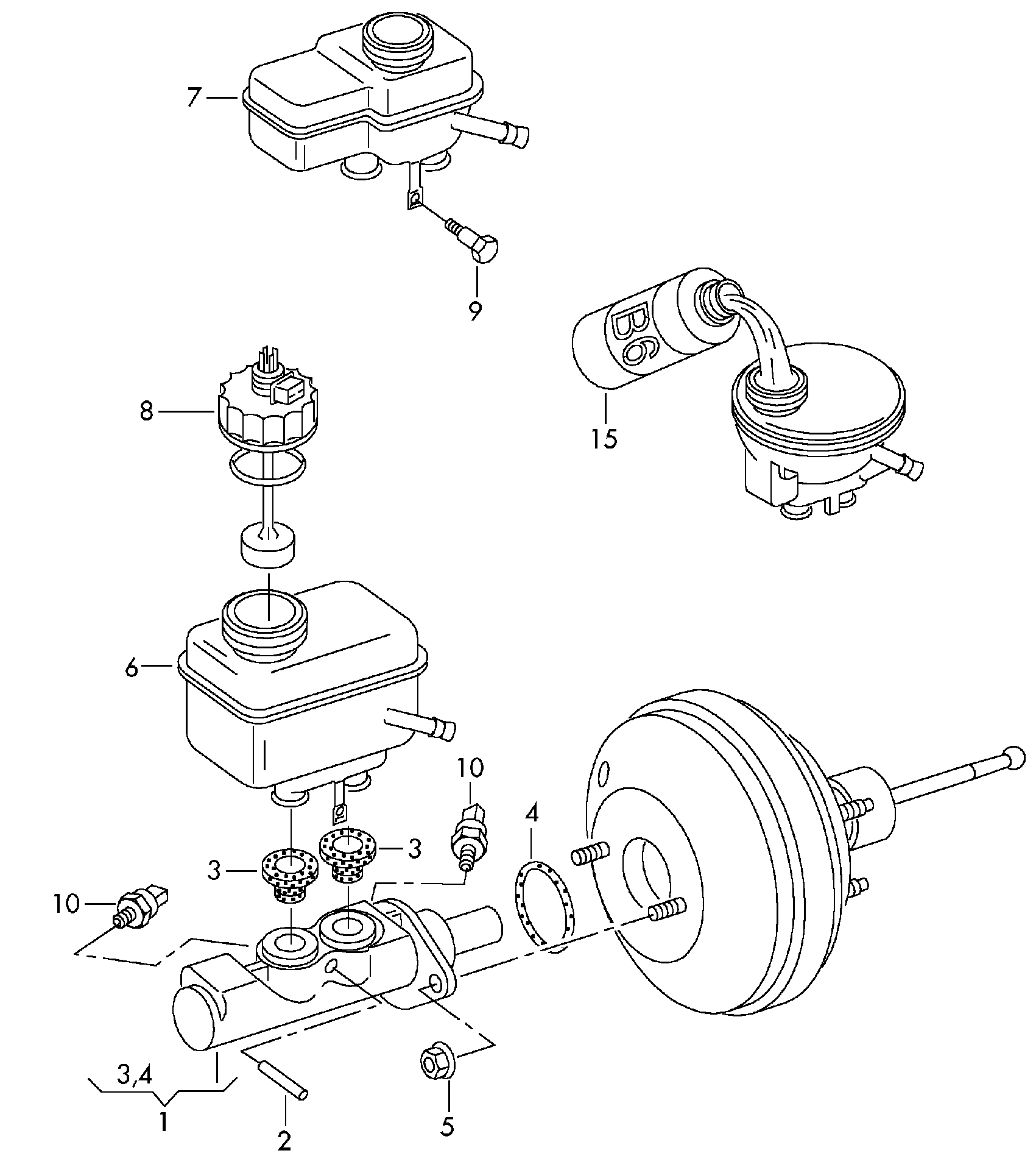 VW 1J1611301A - Компенсаційний бак, гальмівна рідина avtolavka.club