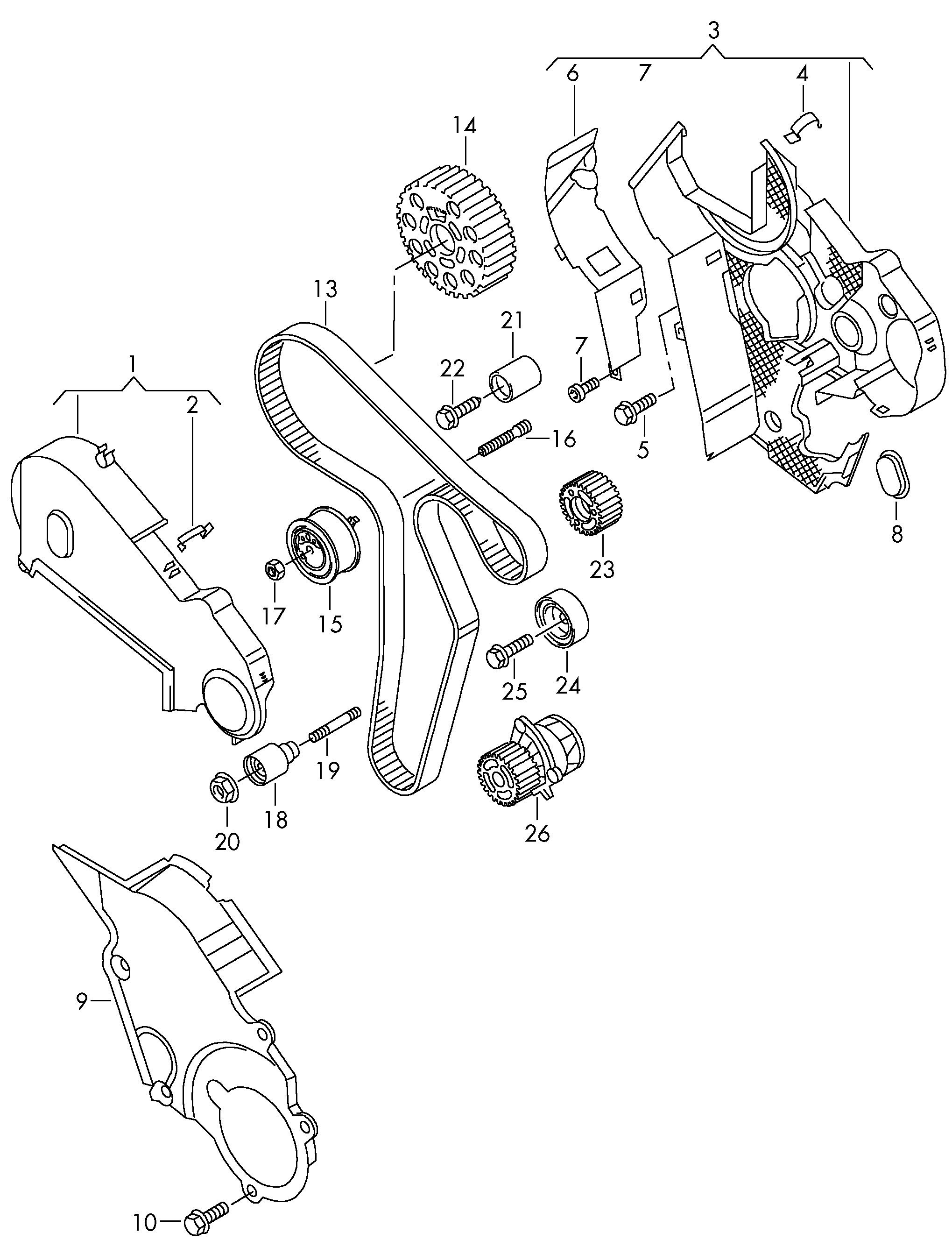 VW 038 109 454 A - Комплект ременя ГРМ avtolavka.club