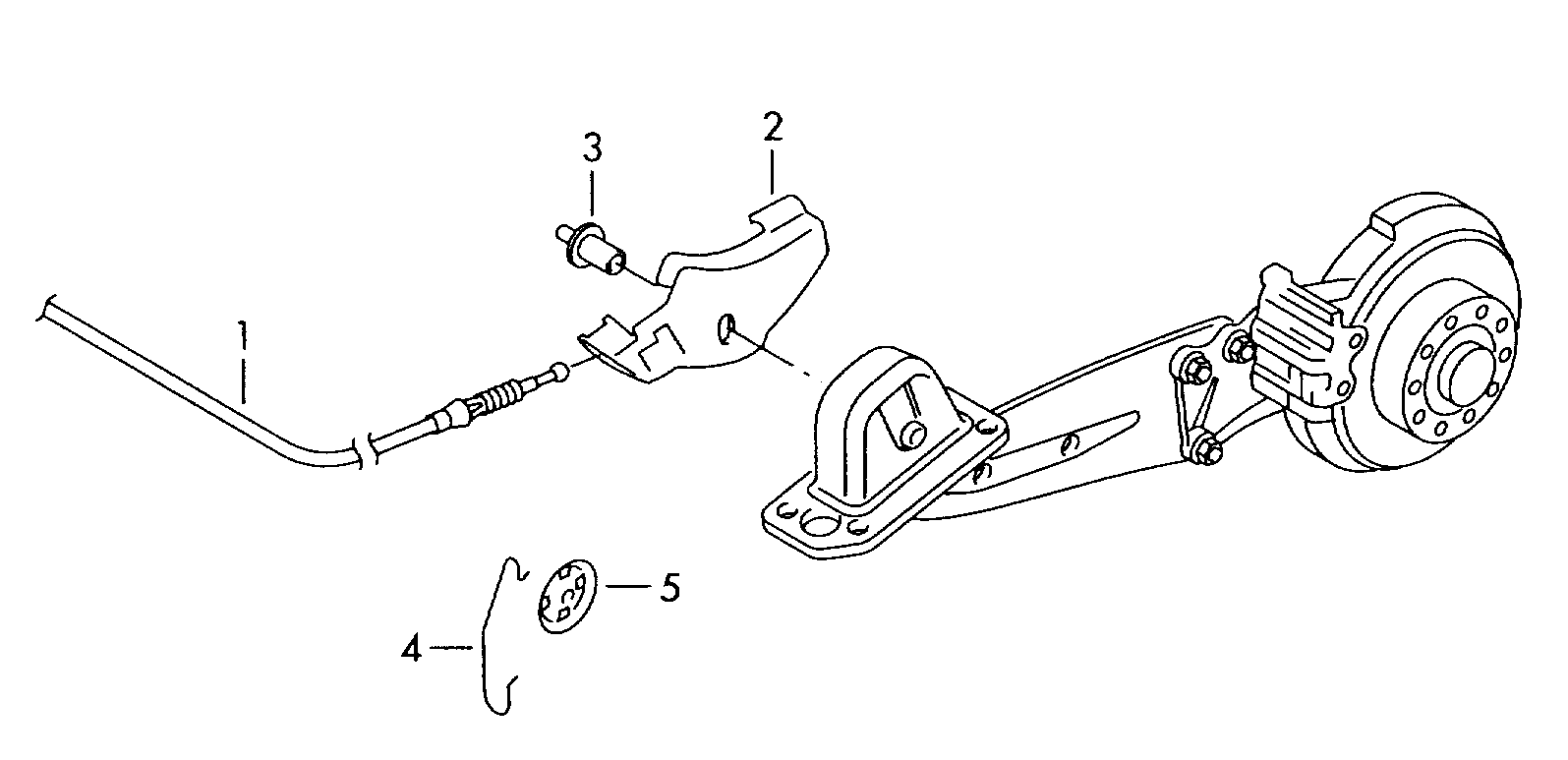 Seat 1K0 609 721 AT - Трос, гальмівна система avtolavka.club