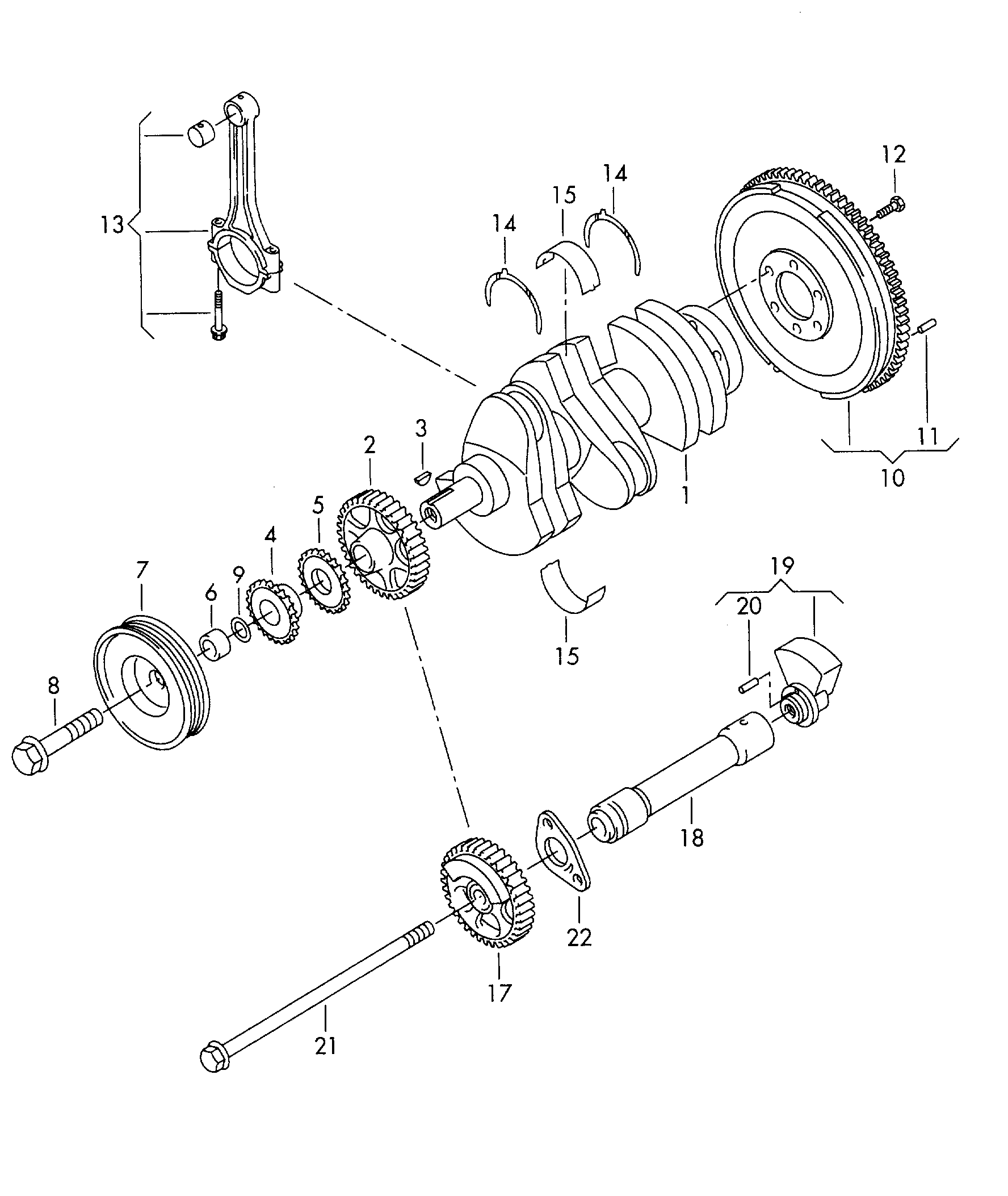 Seat 03E 105 209 - Шестерня, колінчастий вал avtolavka.club