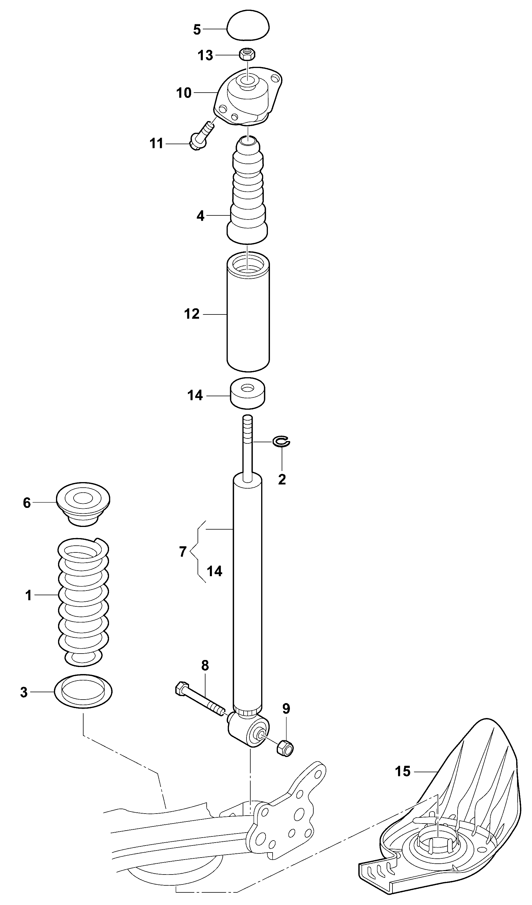 Seat 6Q0 513 025 R - Амортизатор avtolavka.club