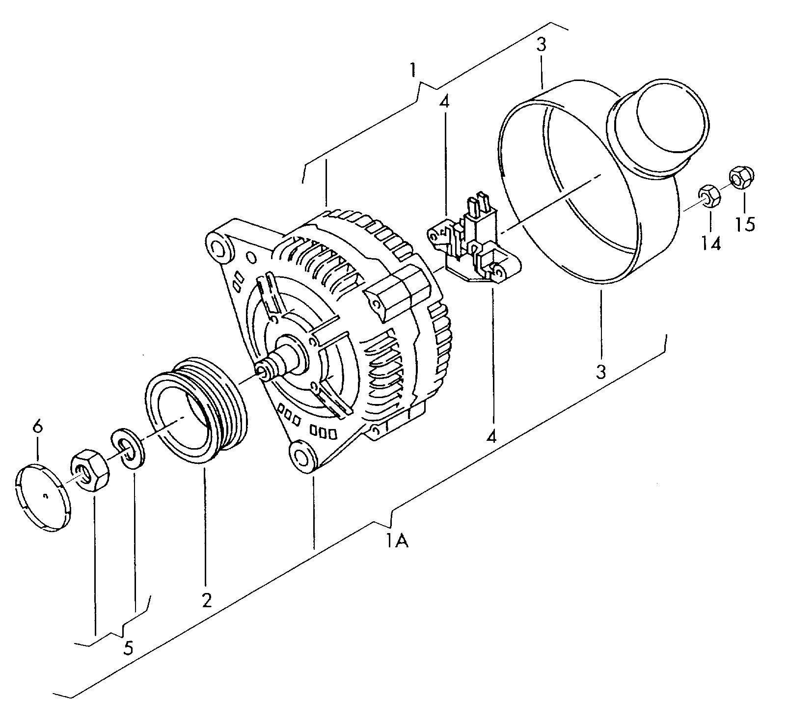 VW 03D903119B - Ремінний шків, генератор avtolavka.club