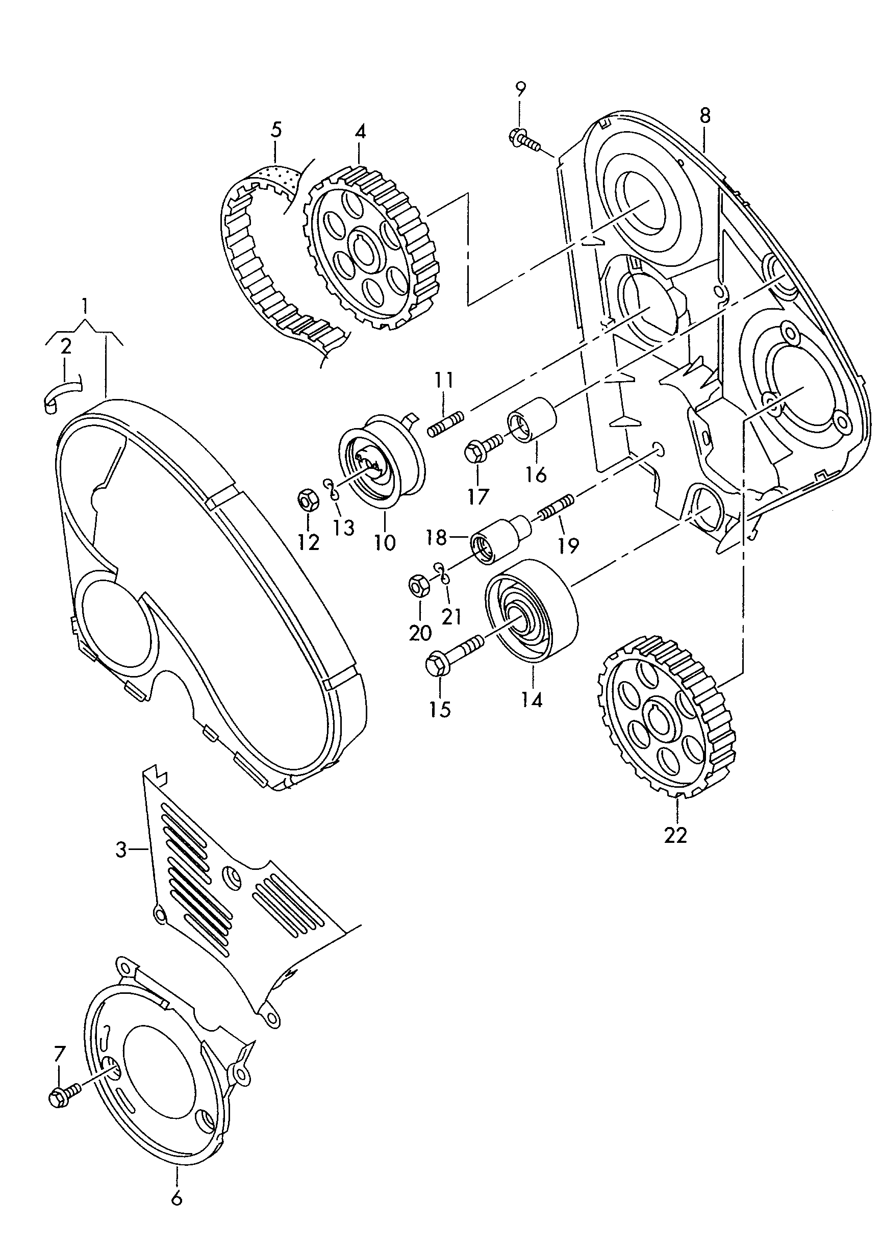 VAG 038198119E - Комплект ременя ГРМ avtolavka.club