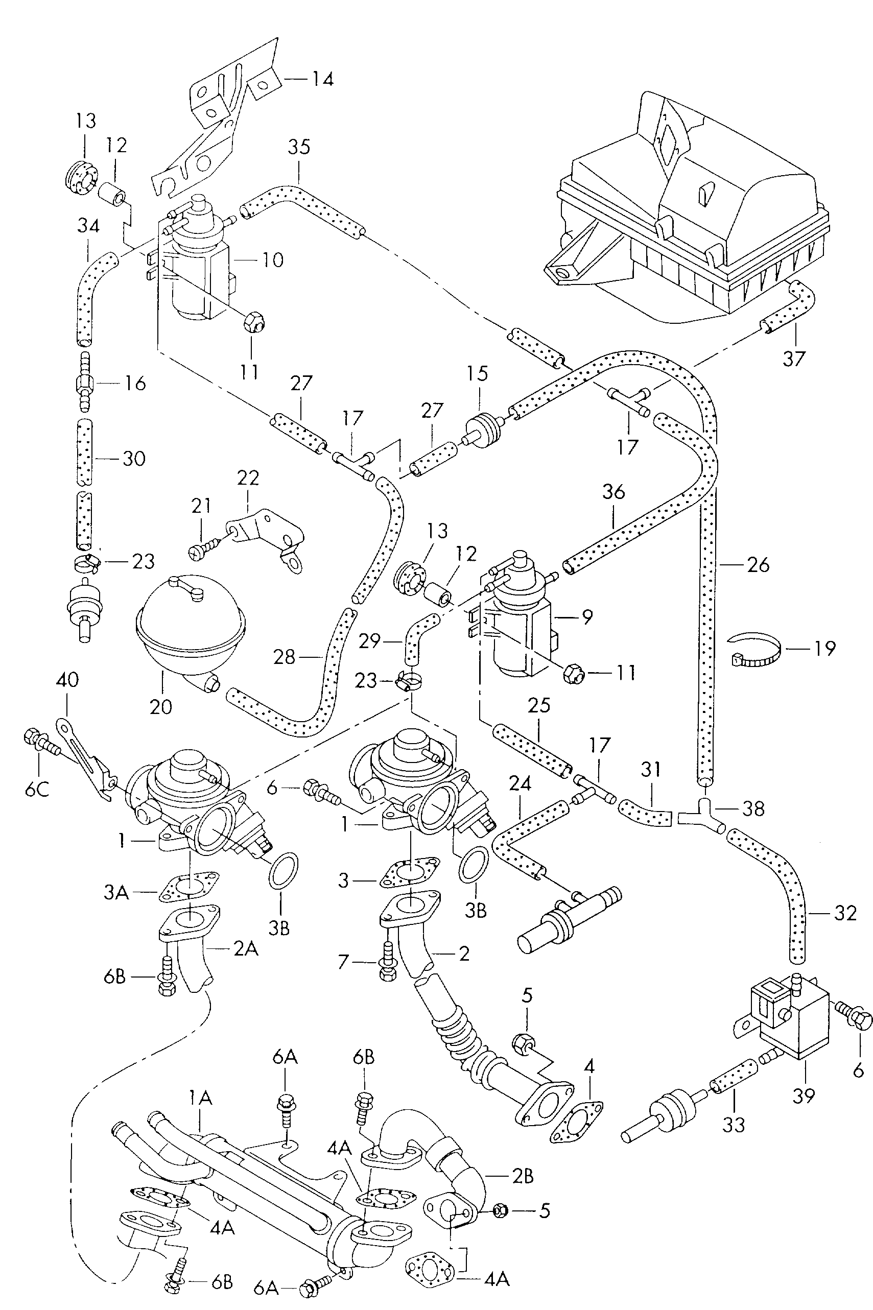 Seat 045 131 501 L - Клапан повернення ОГ avtolavka.club