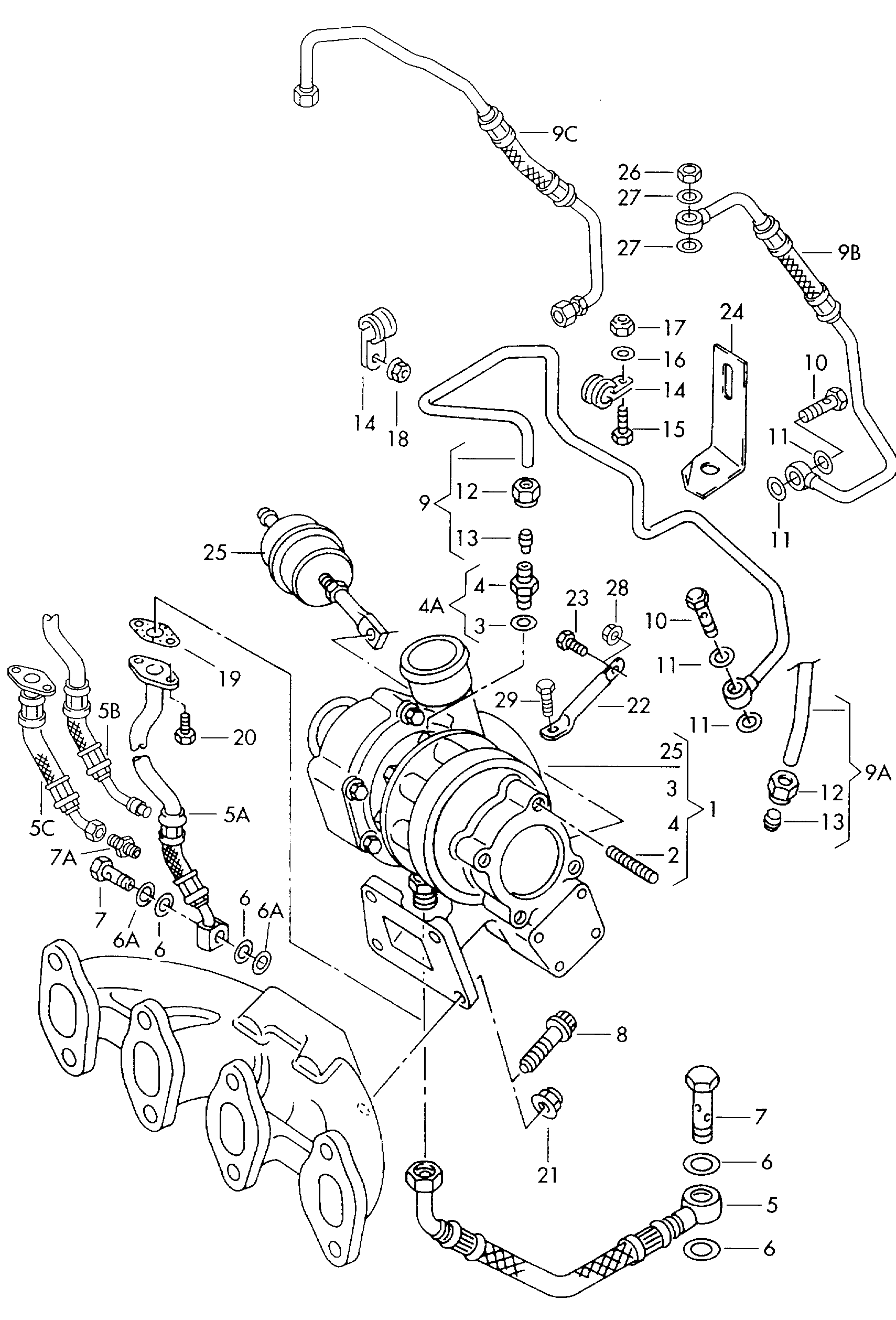 VW 038145771L - Маслопровод, компресор avtolavka.club