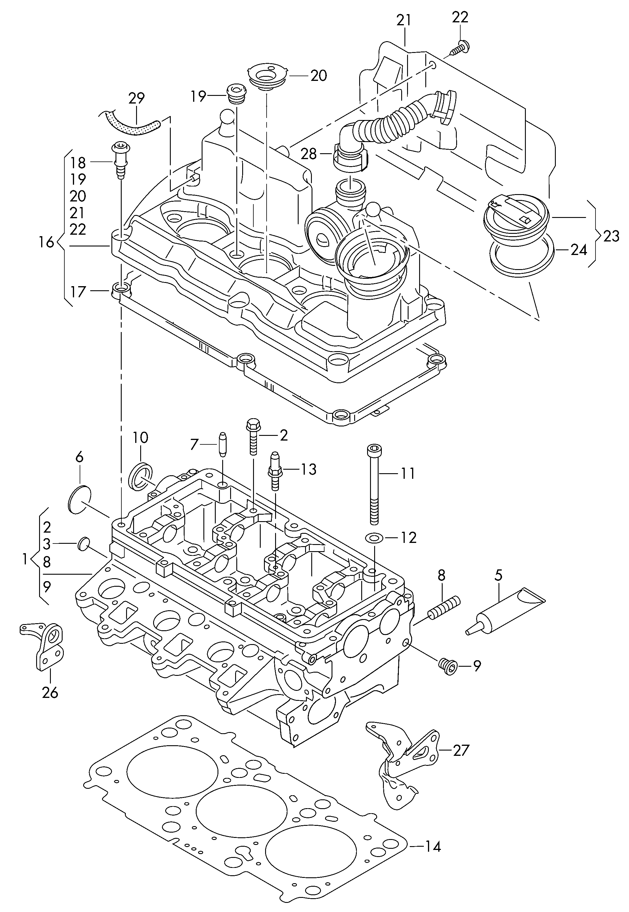 AUDI 03P 103 383 C - Прокладка, головка циліндра avtolavka.club