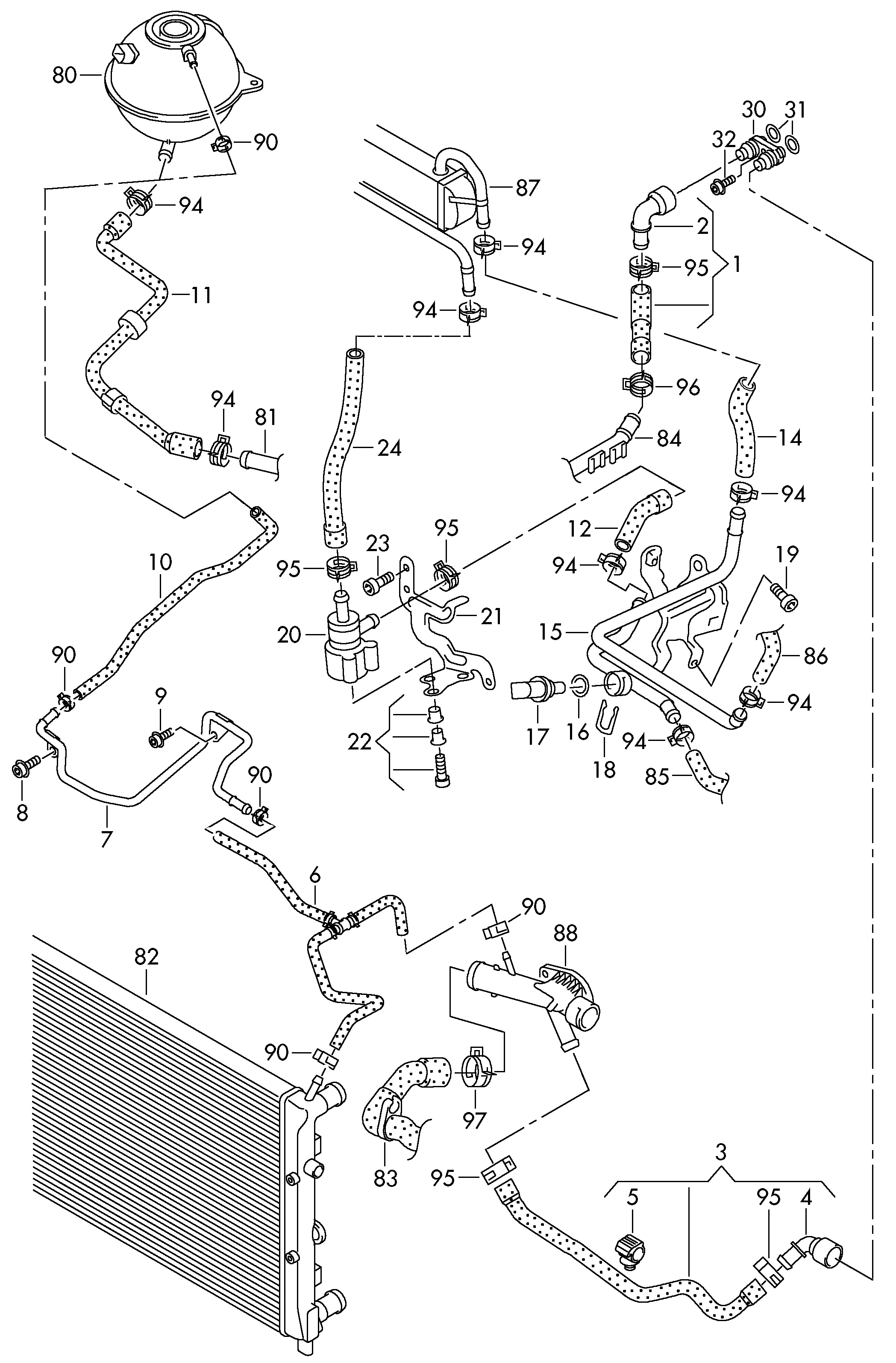 Seat 6R0122109D - Шланг радіатора avtolavka.club