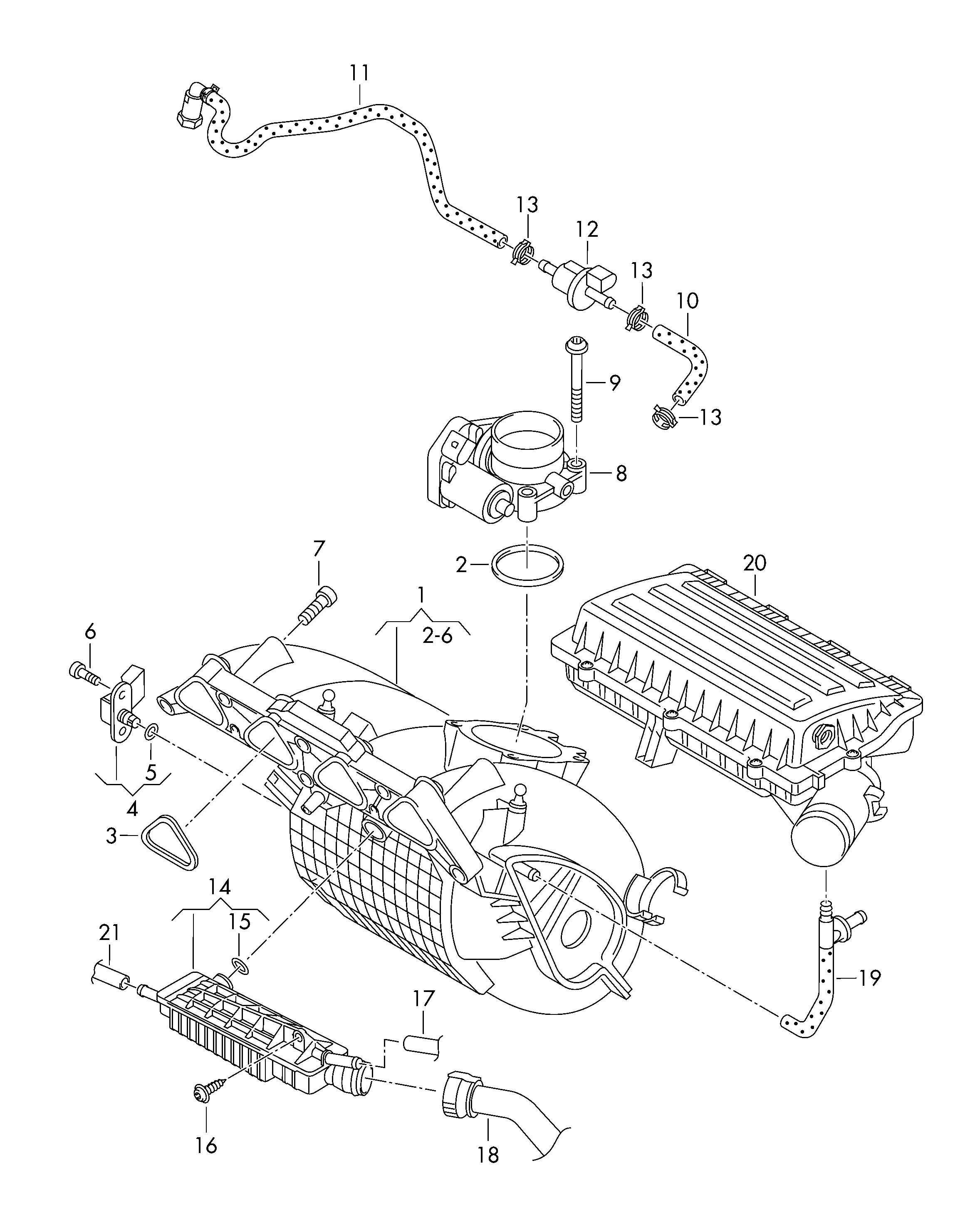 Seat 03C 133 062 M - Патрубок дросельної заслінки avtolavka.club