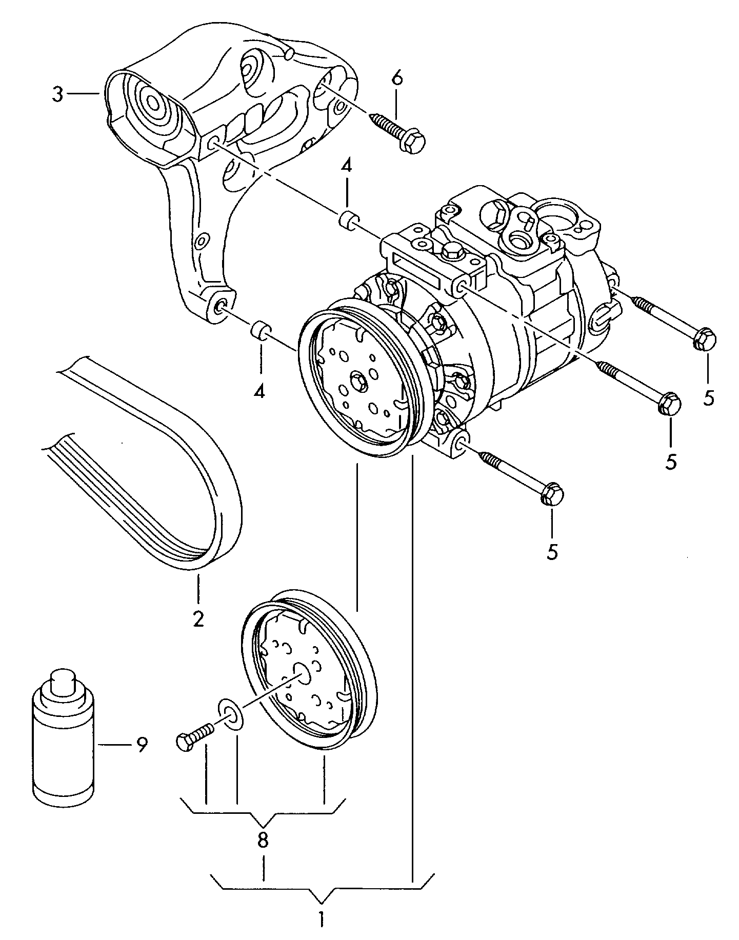 VW 5N0820803C - Компресор, кондиціонер avtolavka.club