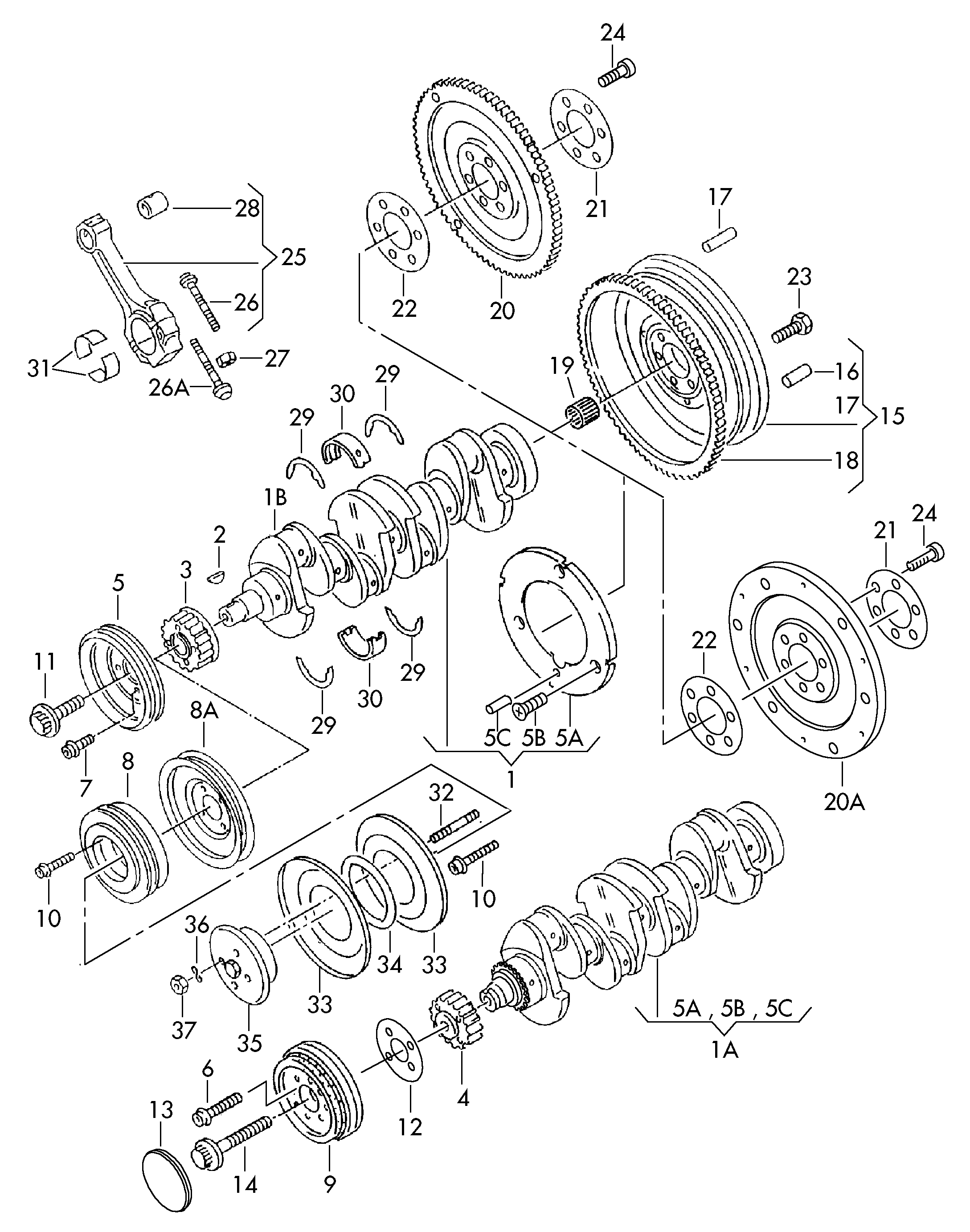 VW 06B 105 561 - Підшипник коленвала avtolavka.club