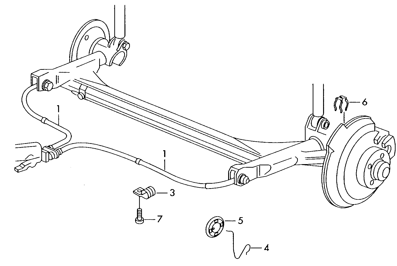 AUDI 1K0 609 721 S - Трос, гальмівна система avtolavka.club