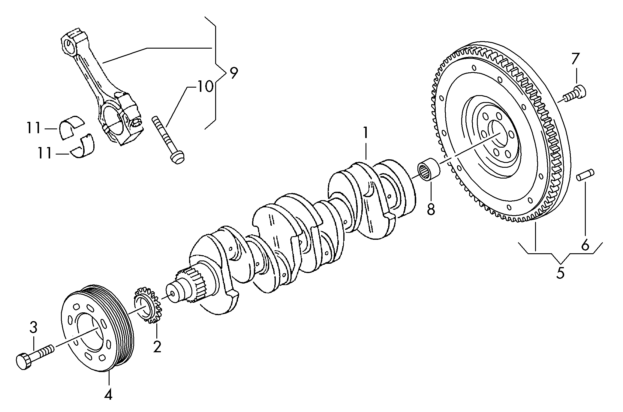 VW 04C 105 701 E - Комплект шатунних вкладишів avtolavka.club