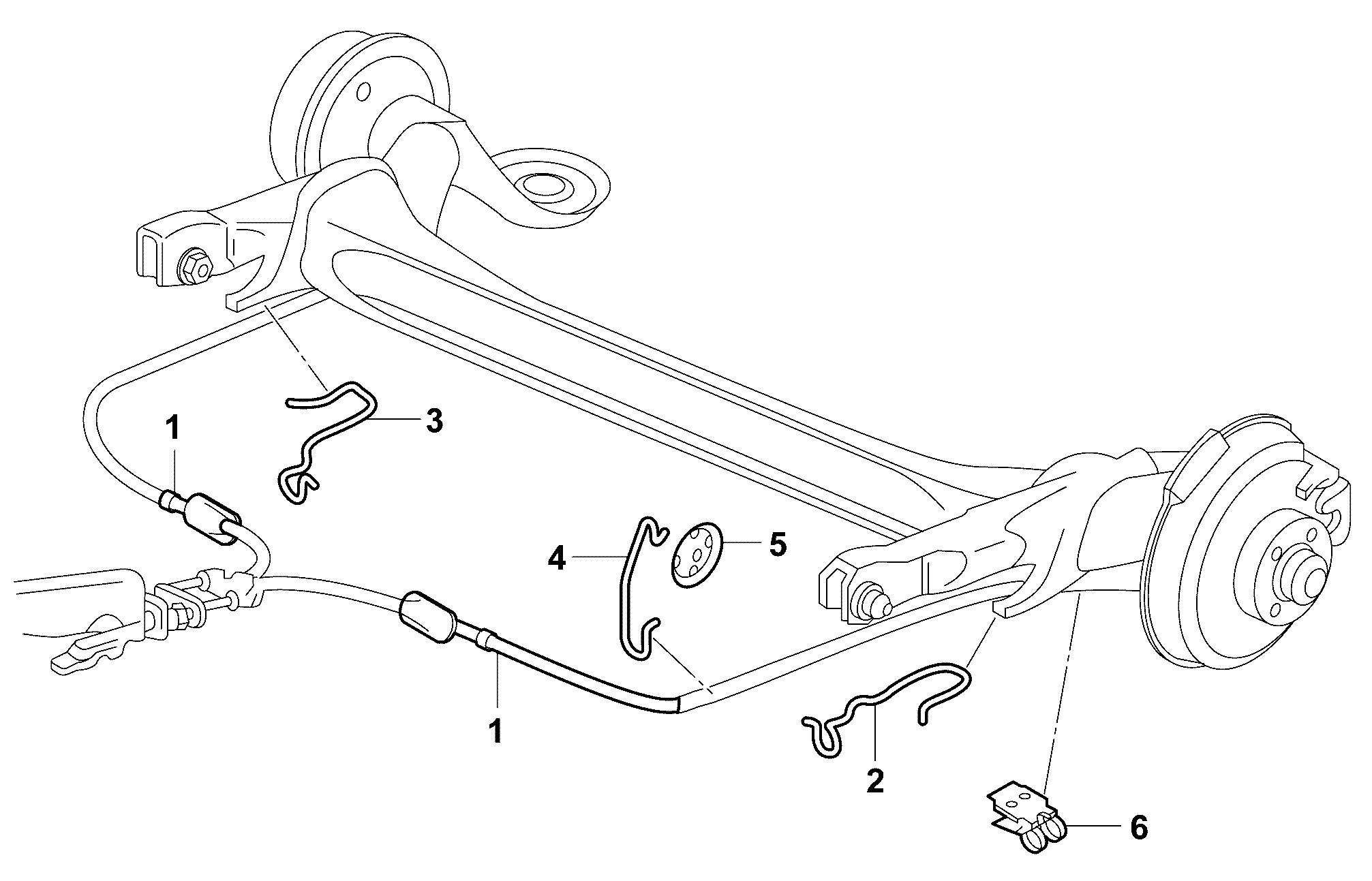 AUDI 6C0609721 - Трос, гальмівна система avtolavka.club