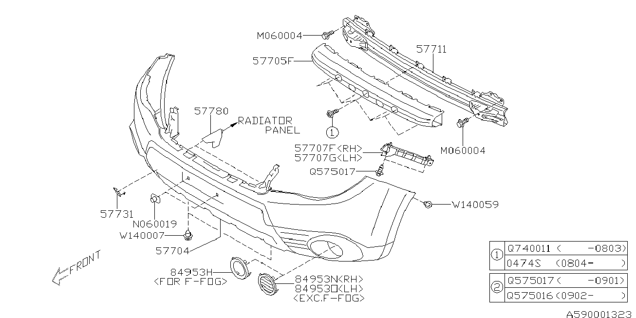 Subaru 57704-SC000 - Буфер, бампер avtolavka.club