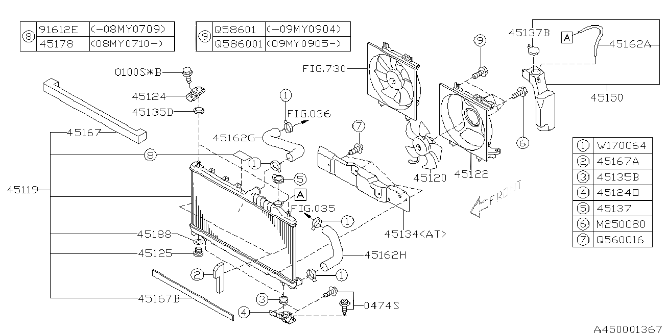 Subaru 45119AG010 - Радіатор, охолодження двигуна avtolavka.club