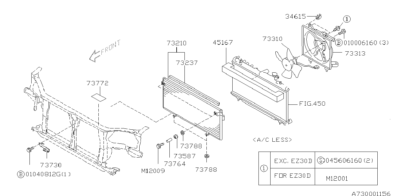 Subaru 73310-AE000 - Вентилятор, конденсатор кондиціонера avtolavka.club