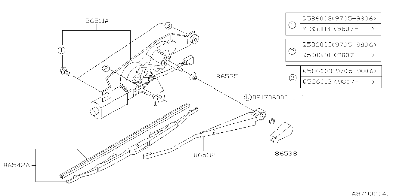 Subaru 86542AA050 - Щітка склоочисника avtolavka.club