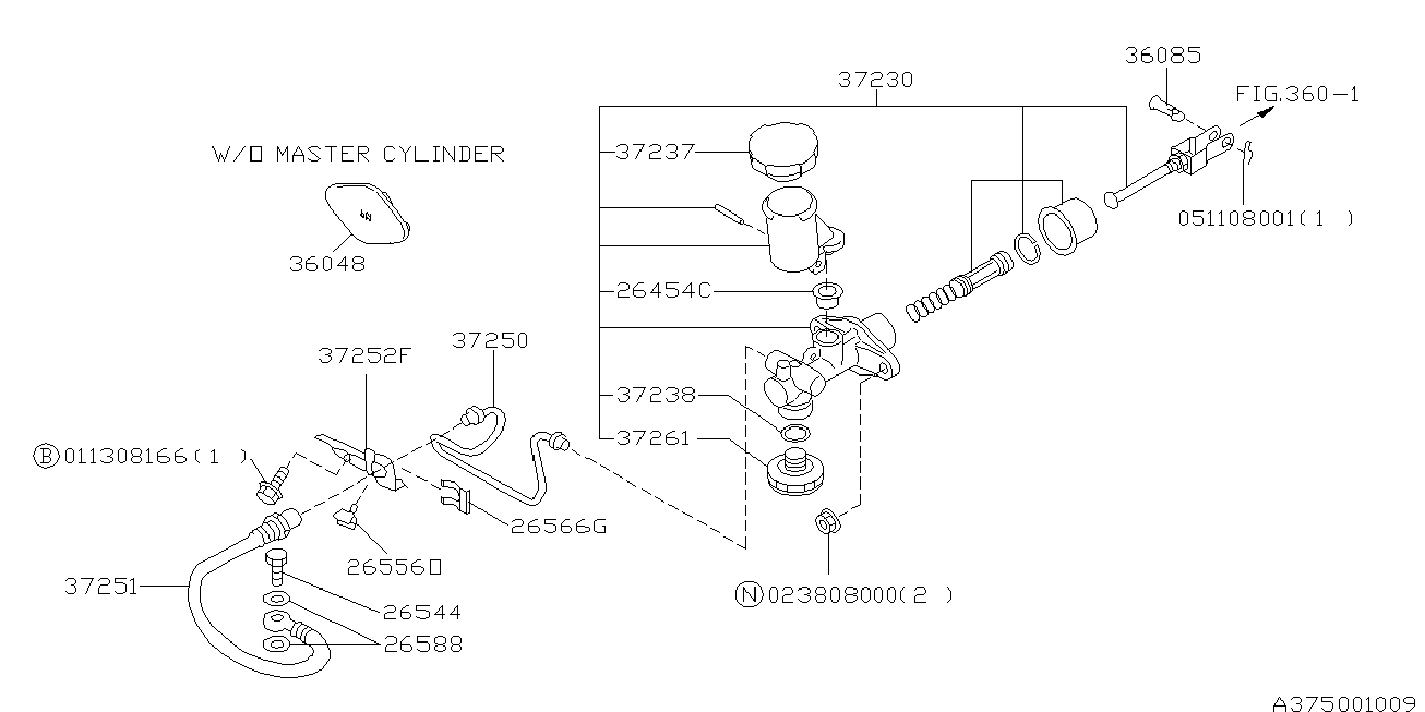 Subaru 37230-FC000 - Головний циліндр, система зчеплення avtolavka.club